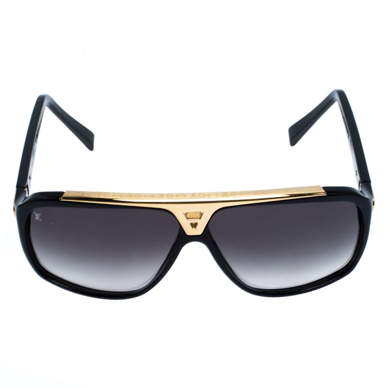 Louis Vuitton Black Gold Z0350W Evidence Square Sunglasses - My