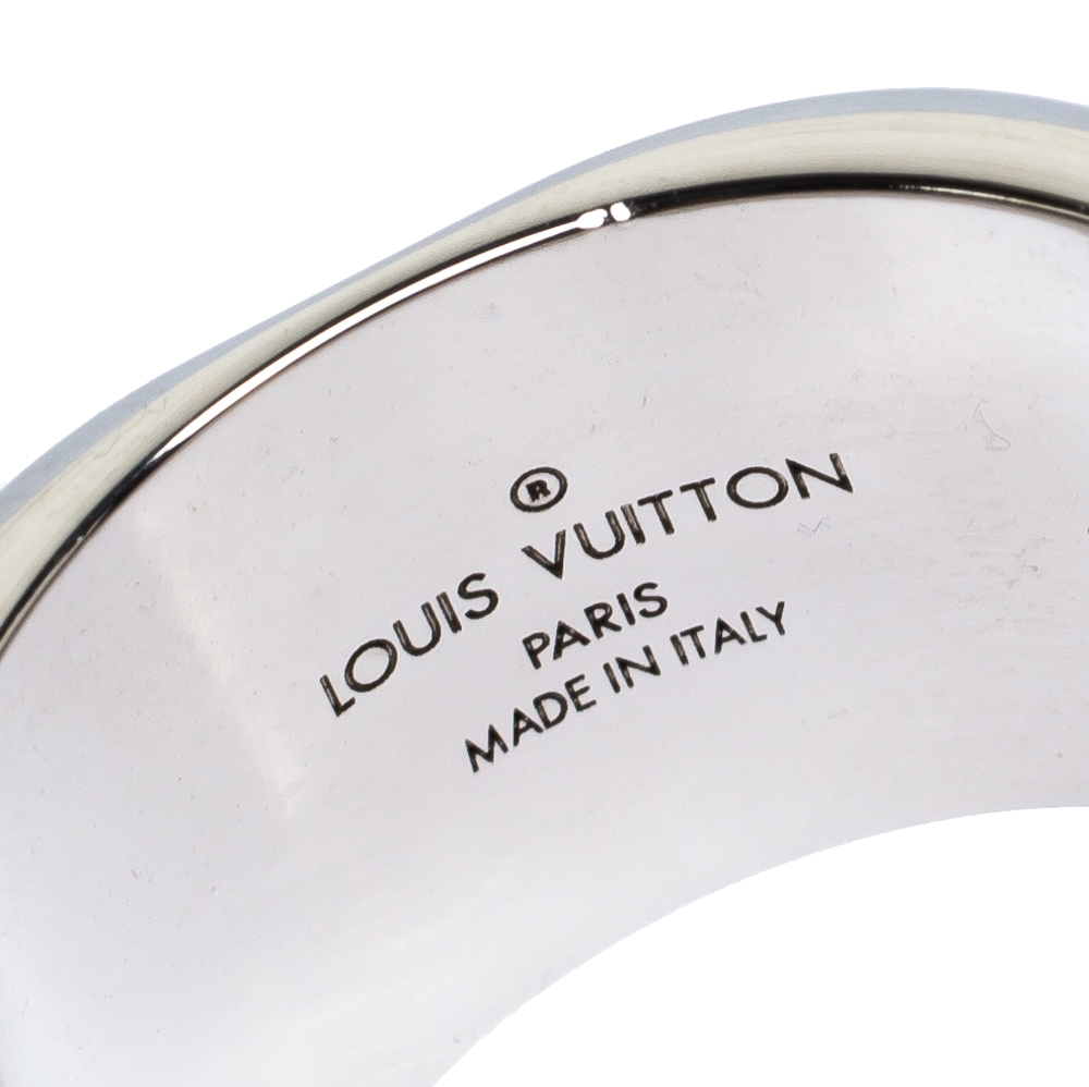 Louis Vuitton Monogram Silver Tone Band Ring Size L Louis Vuitton | TLC