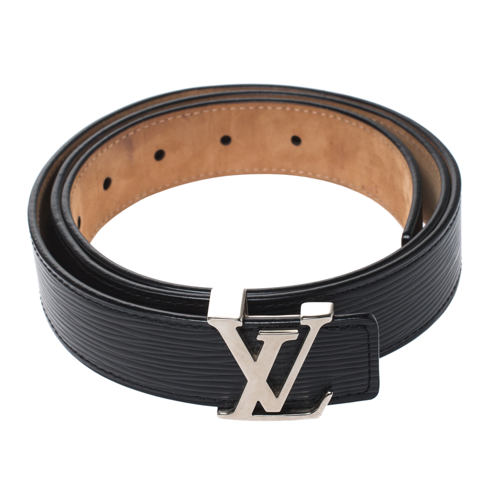 Louis Vuitton Black Epi Leather Initials Belt 95CM Louis Vuitton | TLC