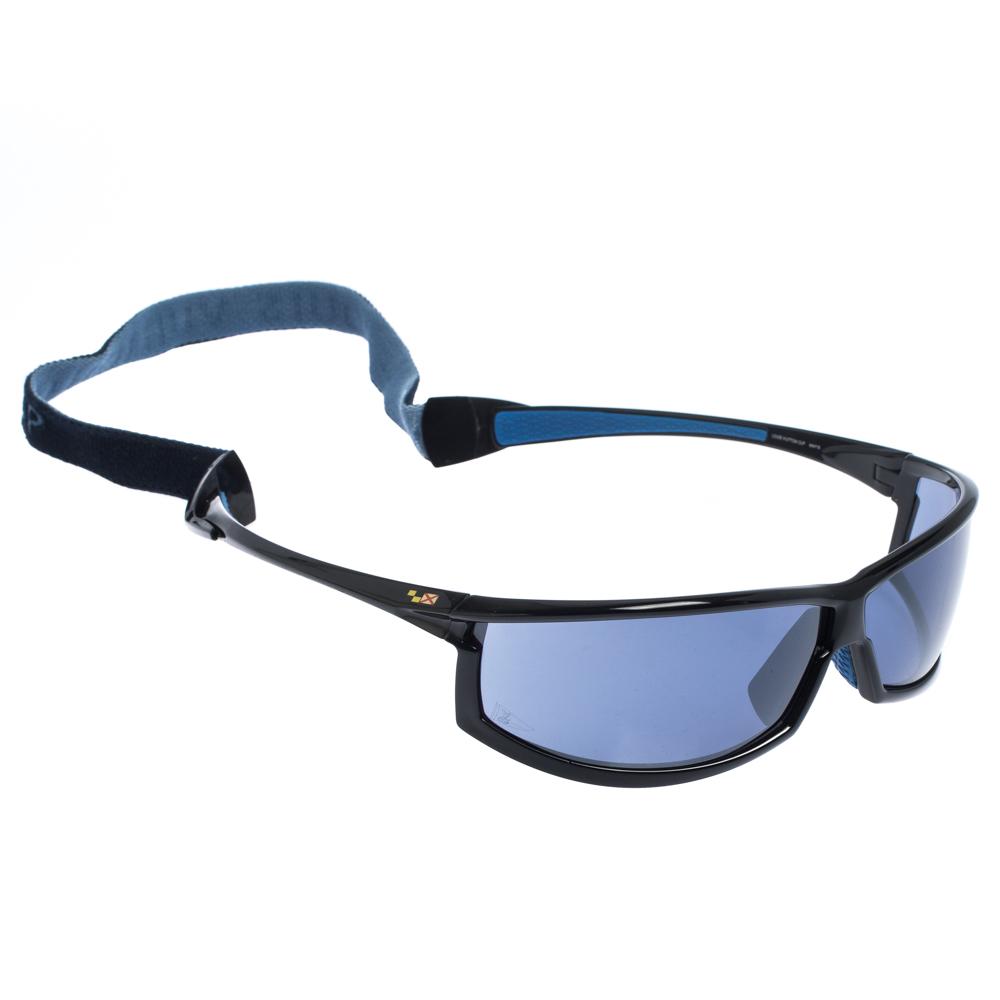 Pre Owned Louis Vuitton Cup Black Blue M Sport Sunglasses Modesens