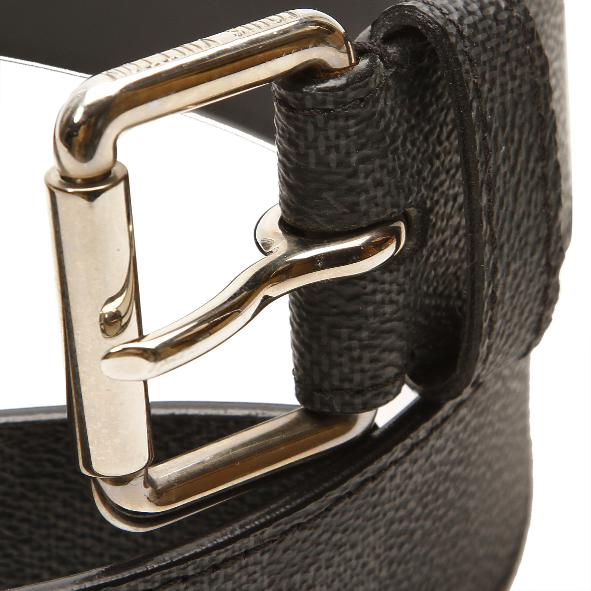 

Louis Vuitton Damier Graphite Canvas City Belt, Black