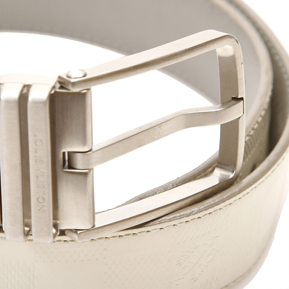 

Louis Vuitton Damier Infini Canvas Belt, Silver