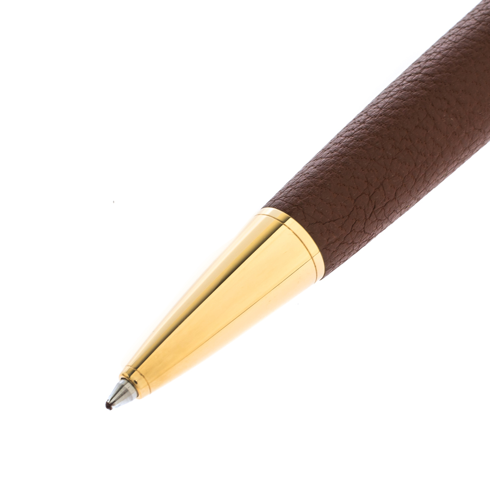 

Louis Vuitton Spirit of Louis Vuitton Brown Leather Gold Ballpoint Pen