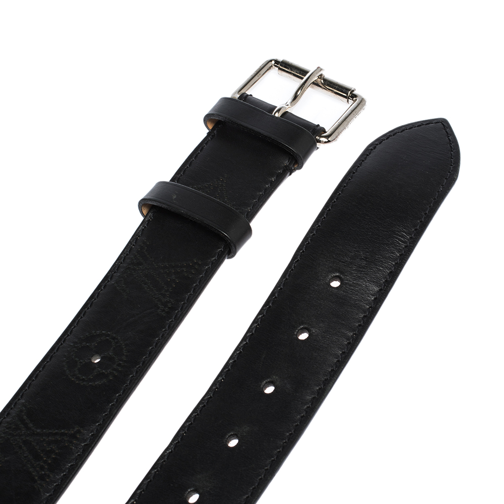 Louis Vuitton Black Monogram Mahina Leather Belt 95 CM Louis Vuitton | TLC