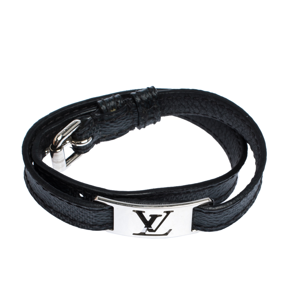 Louis Vuitton Leather Autograph Wrap Bracelet - Black, Silver-Tone Metal  Wrap, Bracelets - LOU613813