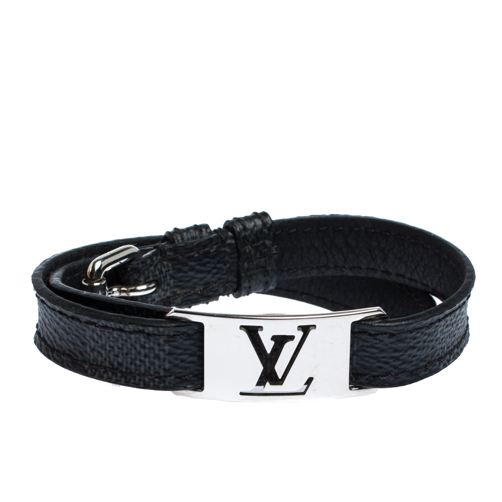 Authenticated Used Louis Vuitton Damier Brasle Sign It Double Winding  Bracelet M6623E Men 