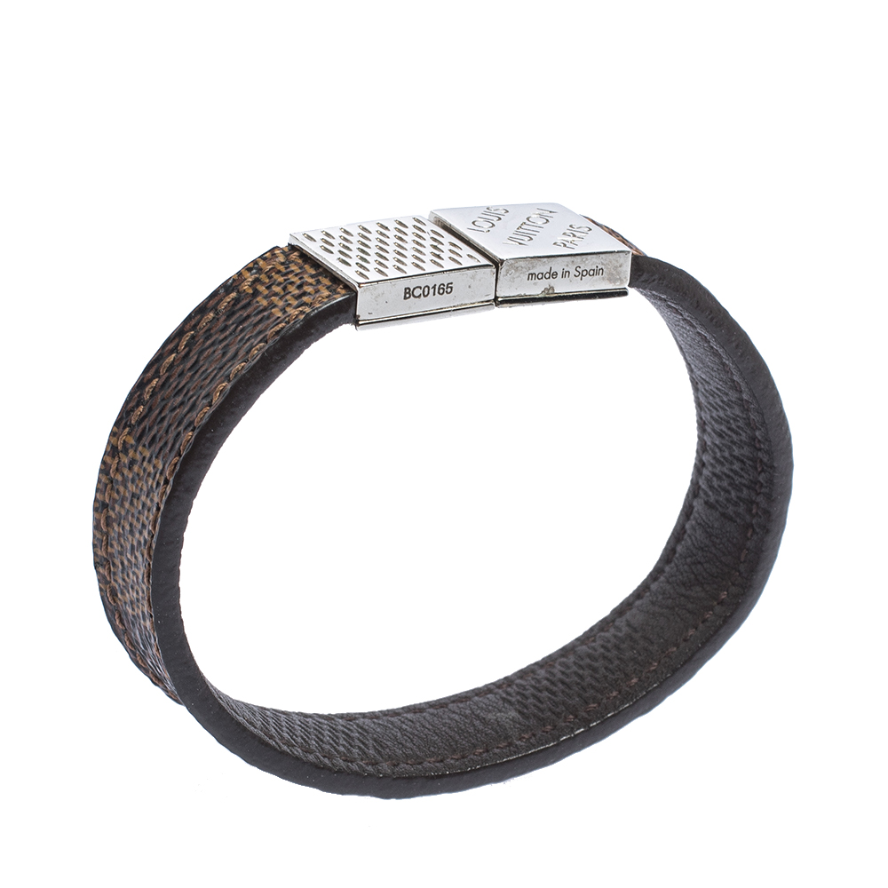Louis Vuitton Damier Ebene Canvas Brown Pull It Bracelet