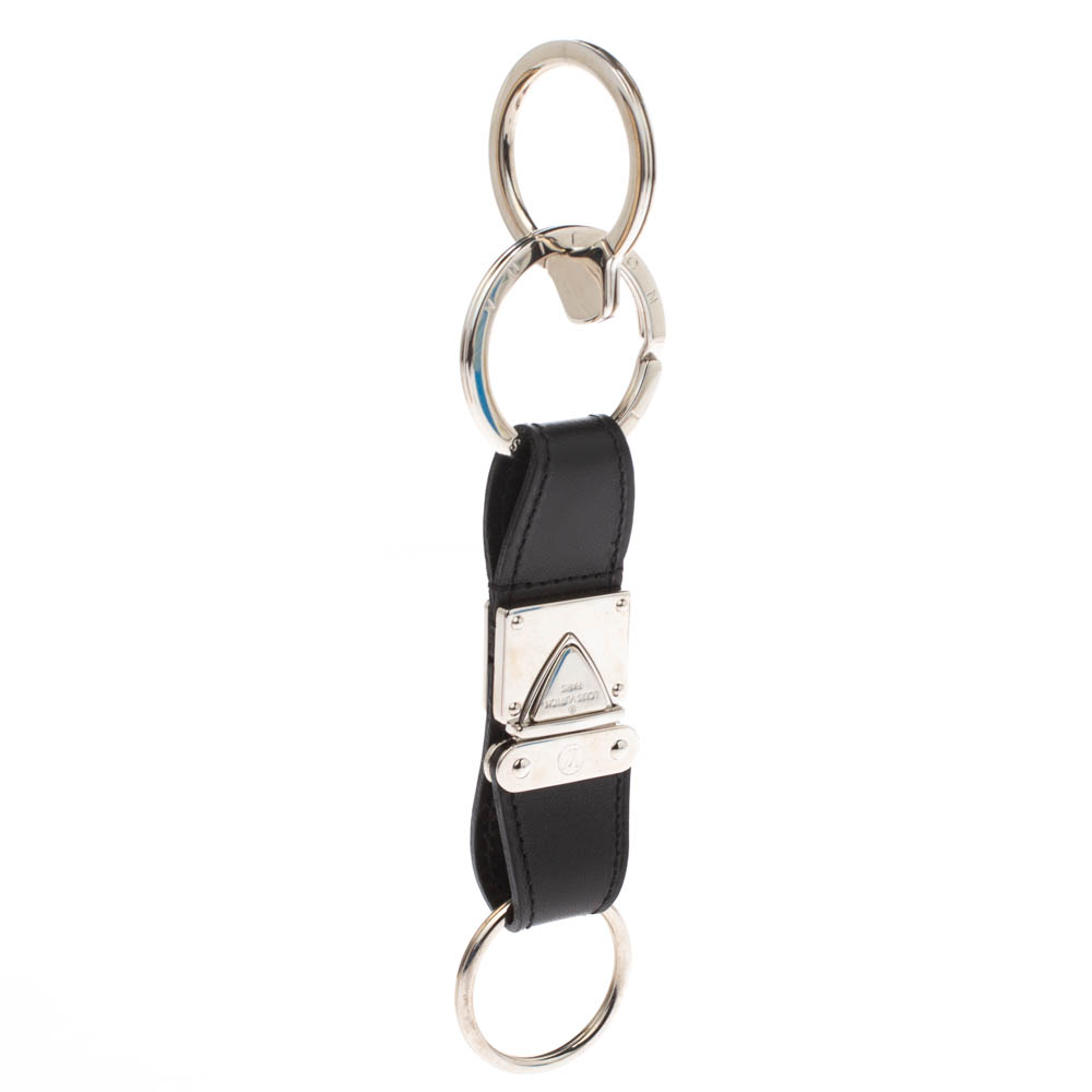 

Louis Vuitton Black Leather Valet Key Chain