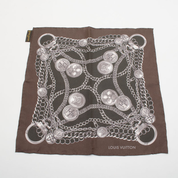 Louis Vuitton Black Silk Handkerchief