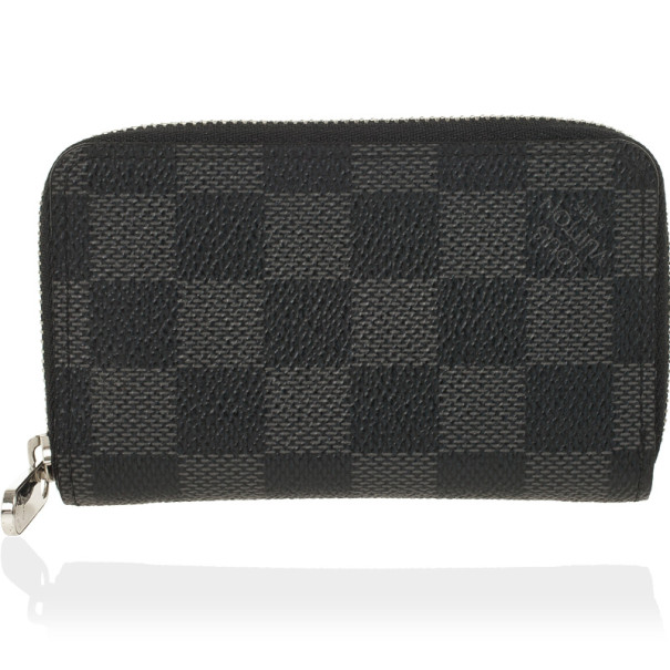 Pre Owned Louis Vuitton Damier Graphite Zippy Coin Purse