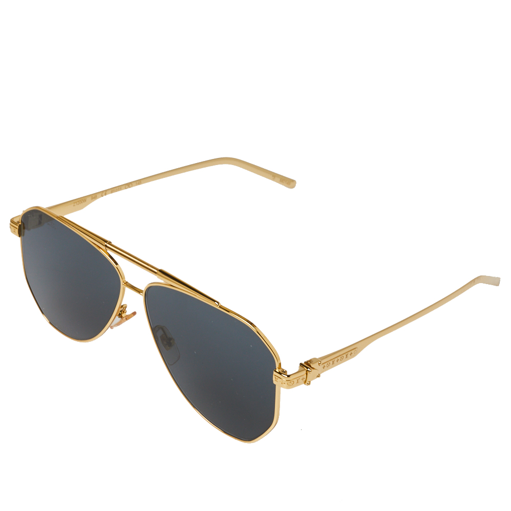 Louis Vuitton Gold Tone/ Grey Z1200W Nightlight Aviator Sunglasses Louis  Vuitton | The Luxury Closet