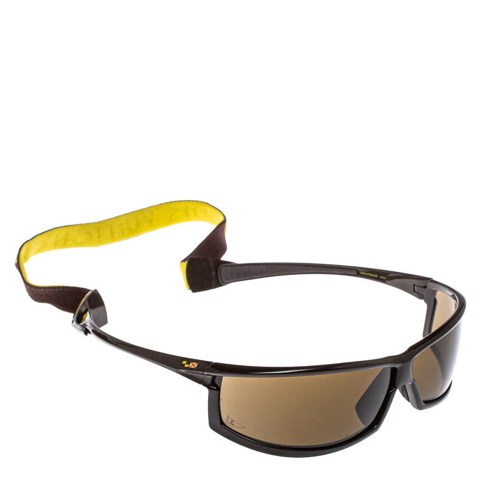 Pre-owned Louis Vuitton Brown Lv Cup M80659 Shield Sport Sunglasses