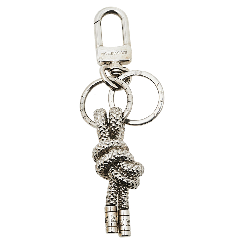 Pre-owned Louis Vuitton Silver Tone Knot Bag Charm/key Holder