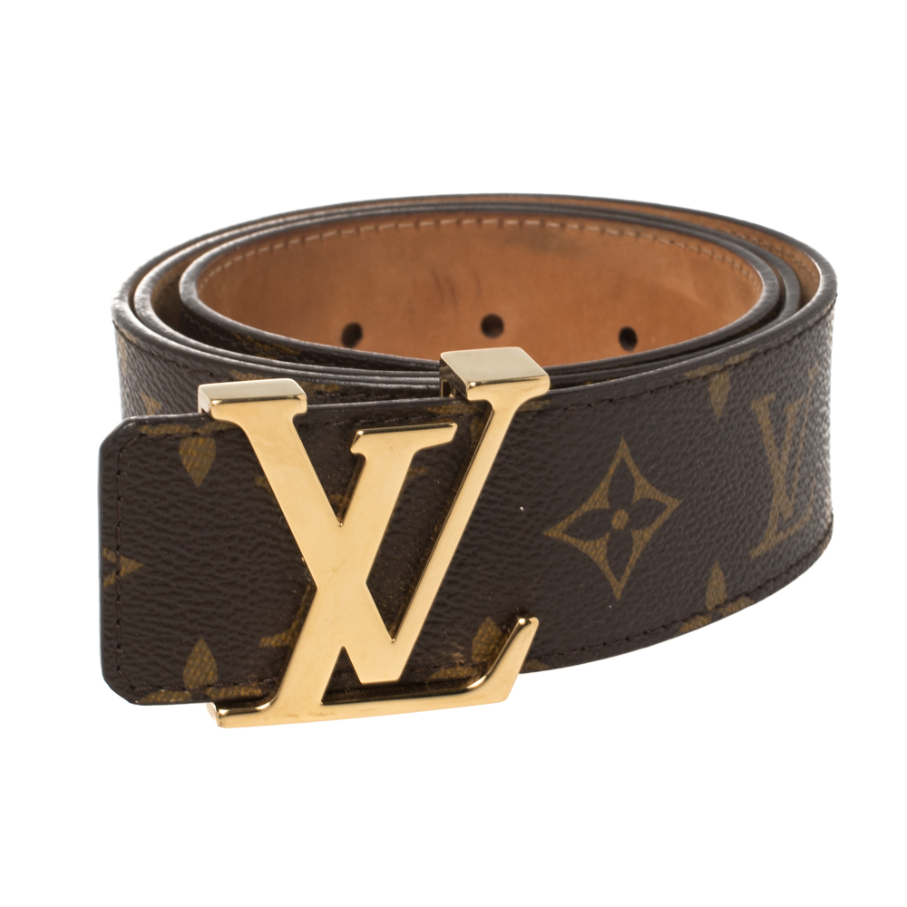 

Louis Vuitton Monogram Canvas Initiales Belt, Brown