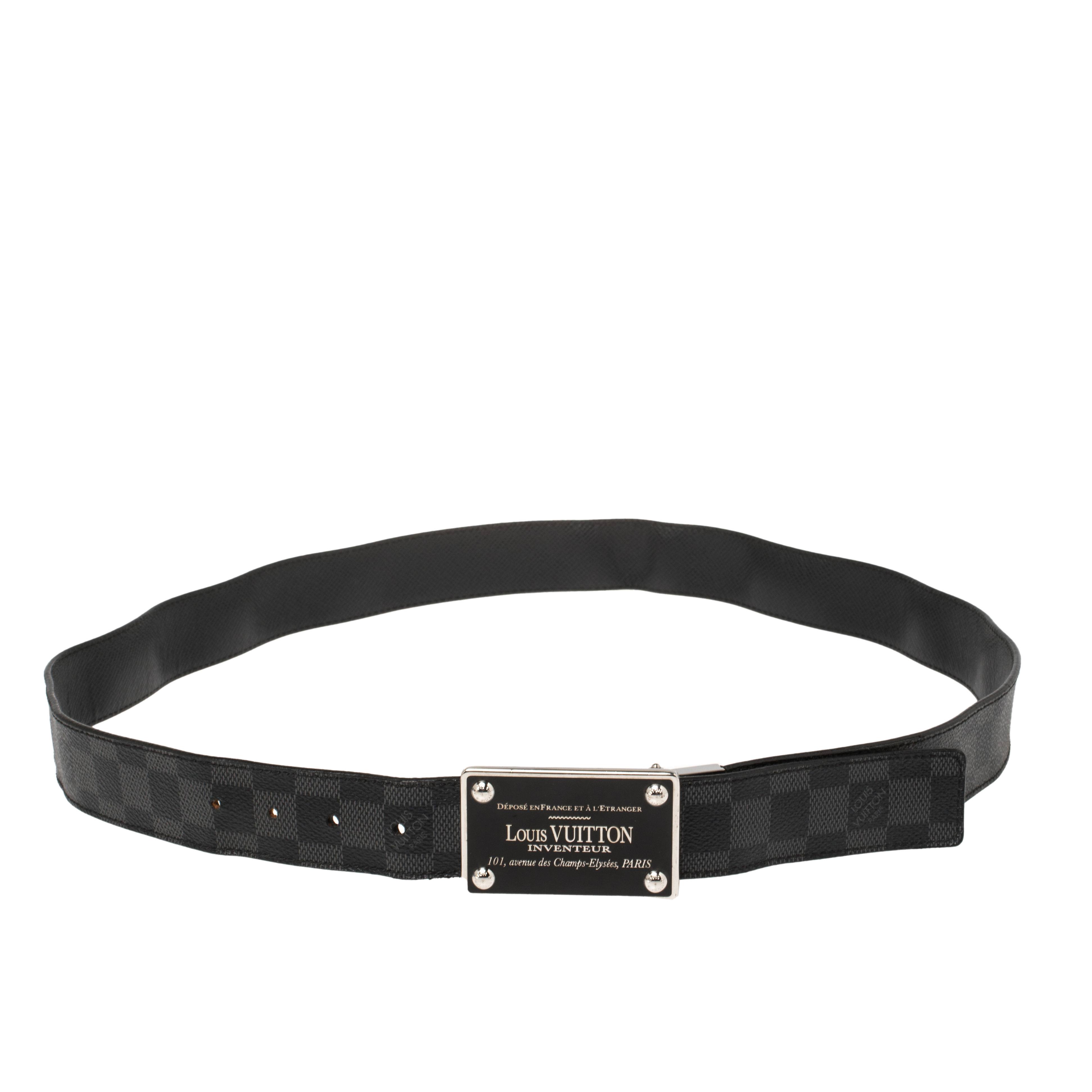 

Louis Vuitton Damier Graphite Canvas Reversible Inventeur Belt, Grey