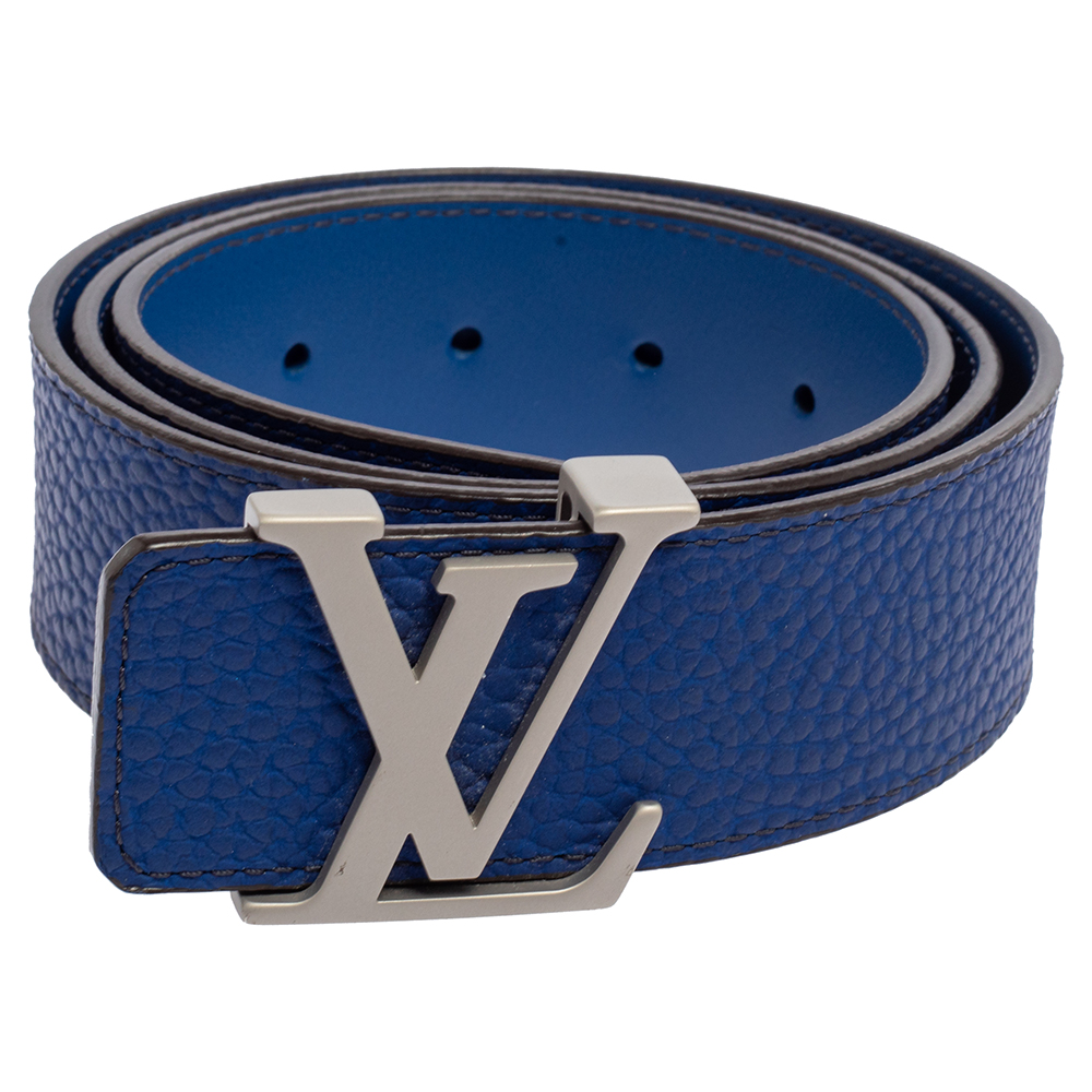 

Louis Vuitton Blue Taurillon Leather LV Initiales Belt