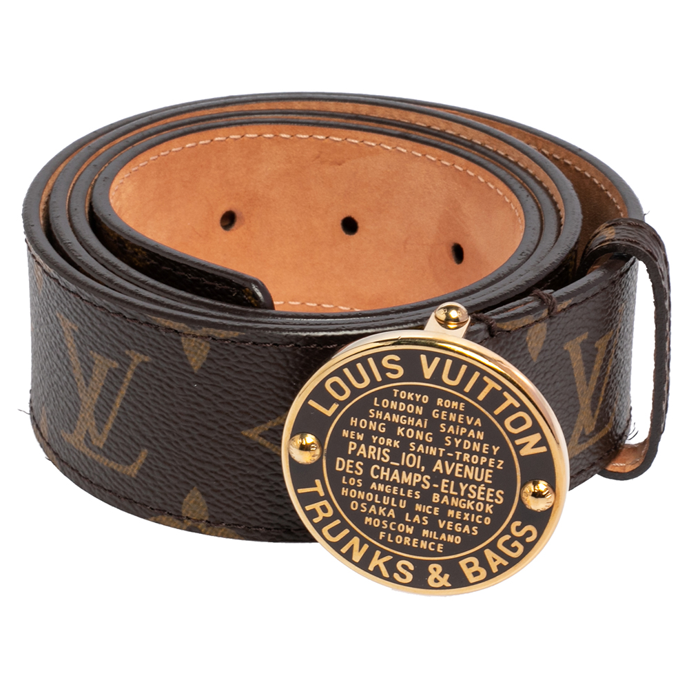 

Louis Vuitton Monogram Canvas Trunks & Bags Belt, Brown