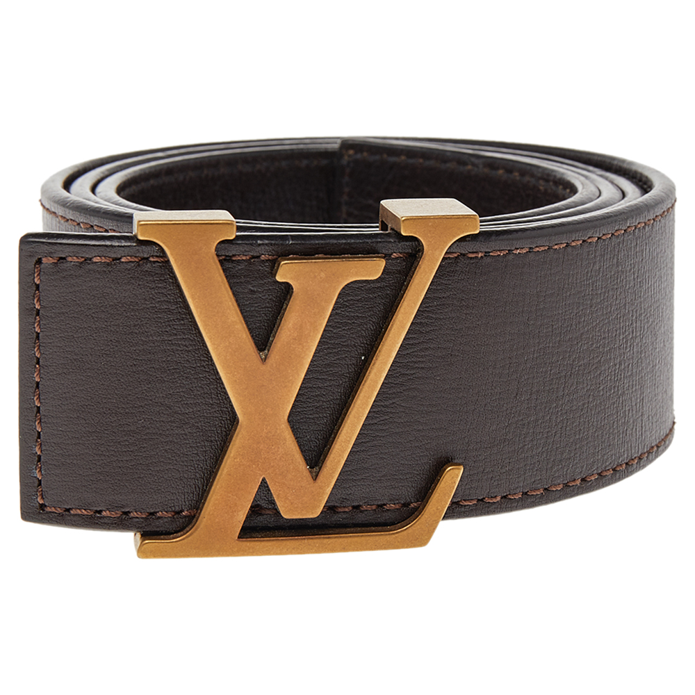 

Louis Vuitton Brown Taurillon Leather LV Initiales Belt Size