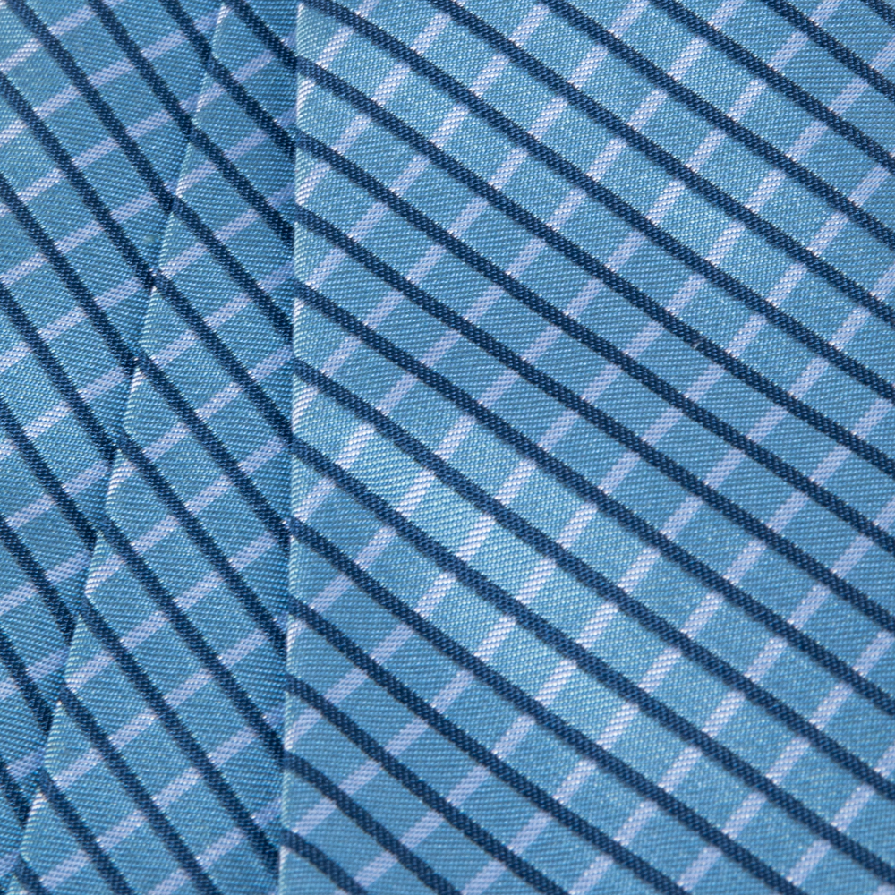 

Louis Vuitton Blue Striped Silk Tie