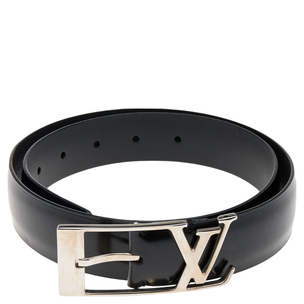 

Louis Vuitton Black Leather Neogram Belt