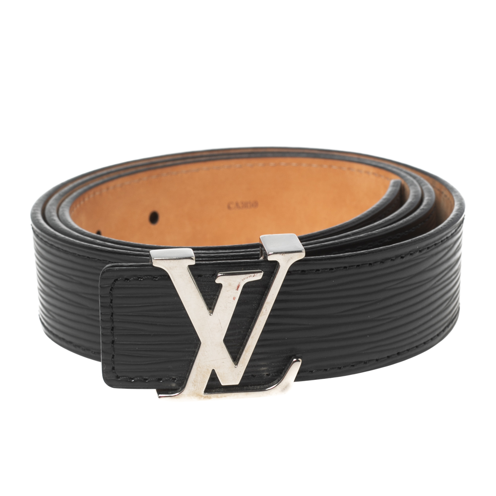 

Louis Vuitton Black Epi Leather LV Initiales Belt