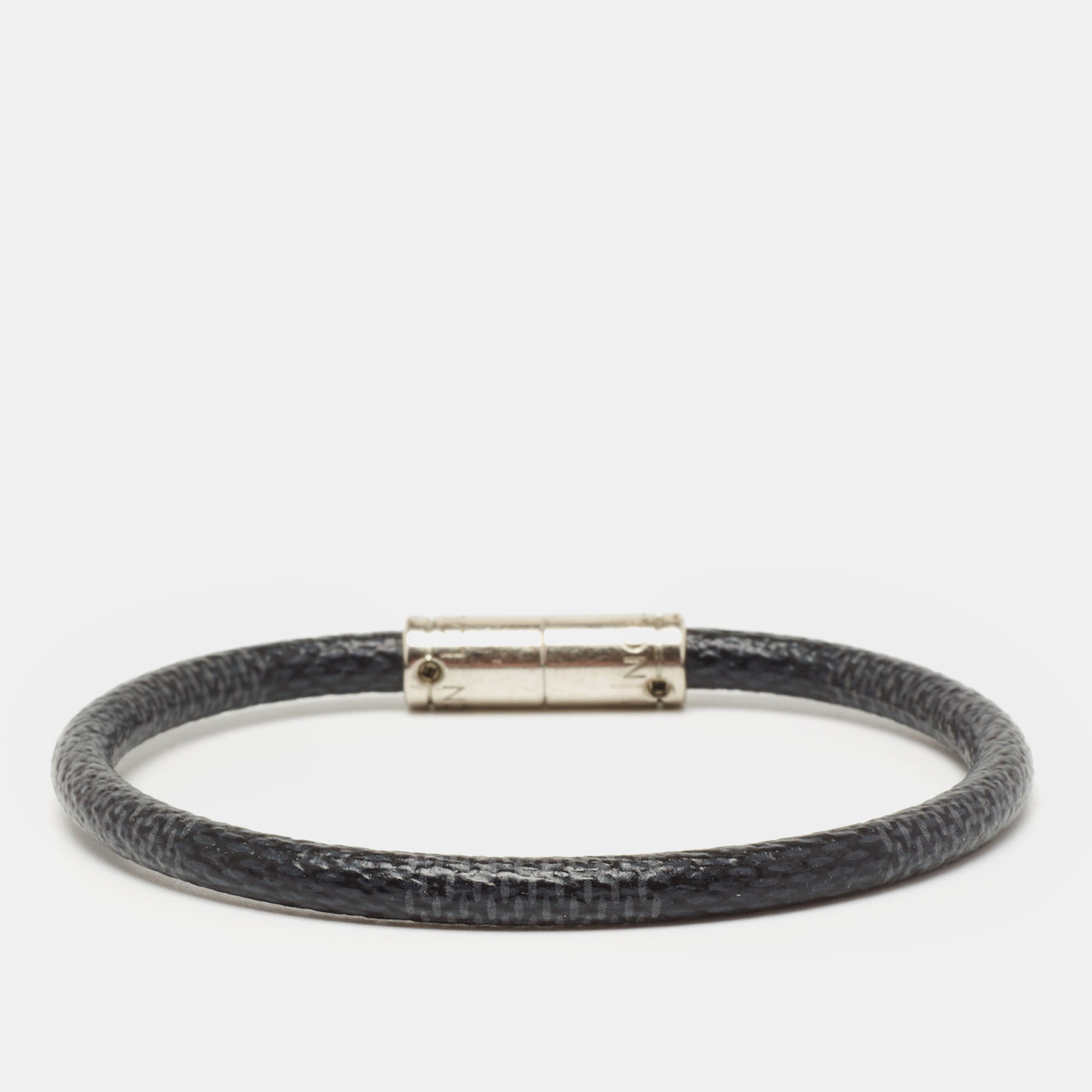 

Louis Vuitton Damier Graphite Canvas Keep It Bracelet, Black