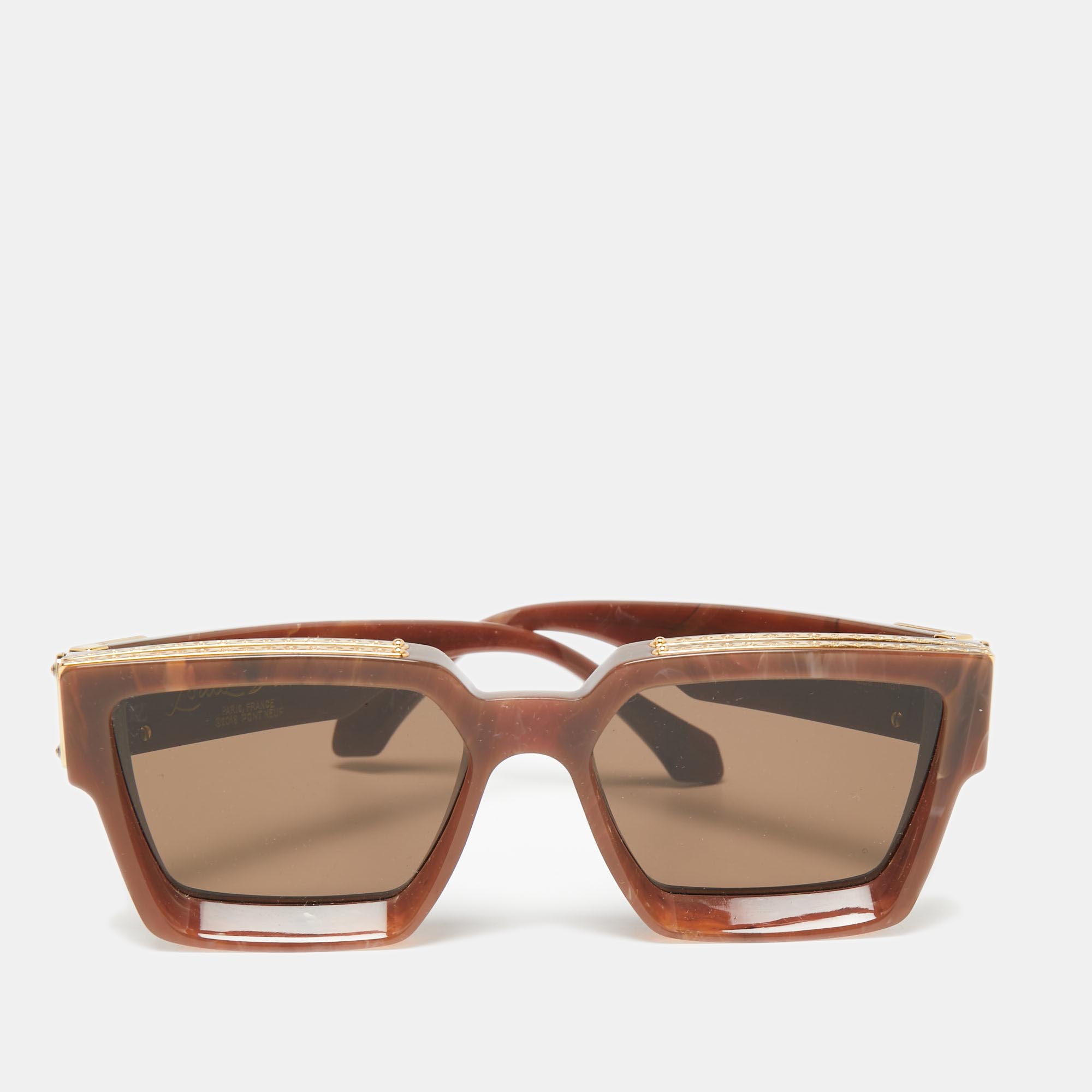 1.1 millionnaires sunglasses Louis Vuitton Brown in Plastic - 31189384