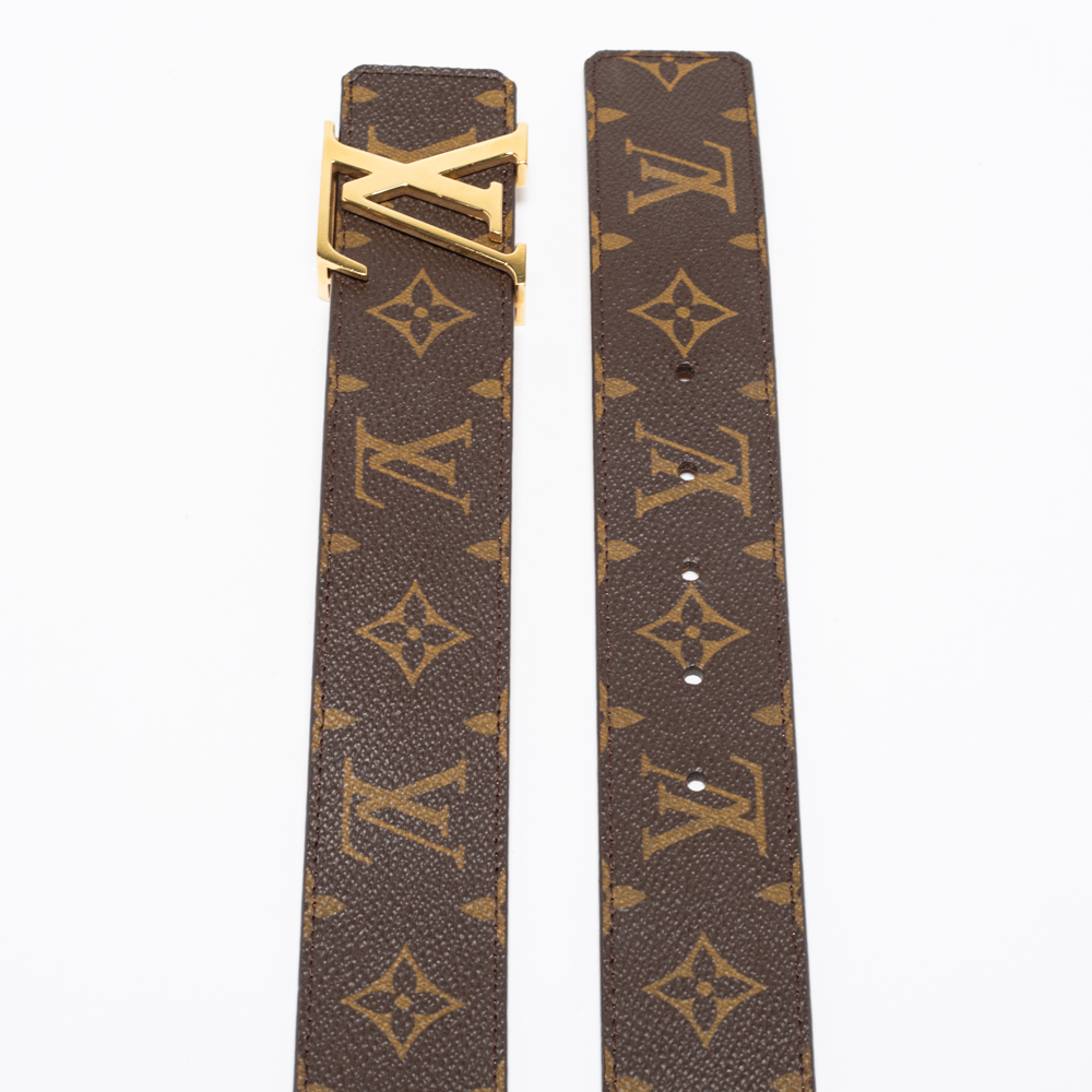 

Louis Vuitton Monogram Canvas LV Initiales Belt, Brown