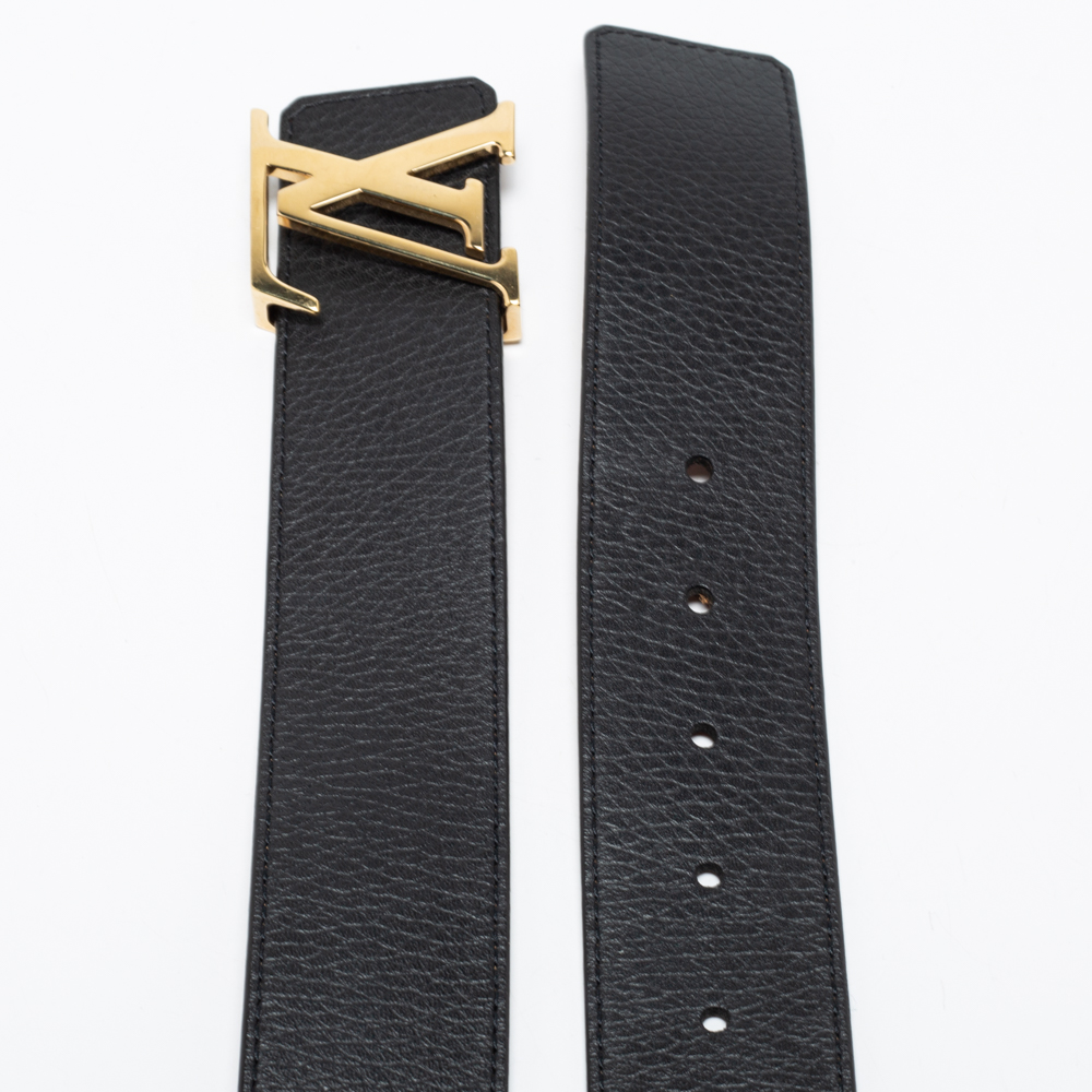 

Louis Vuitton Black Leather LV Initiales Belt