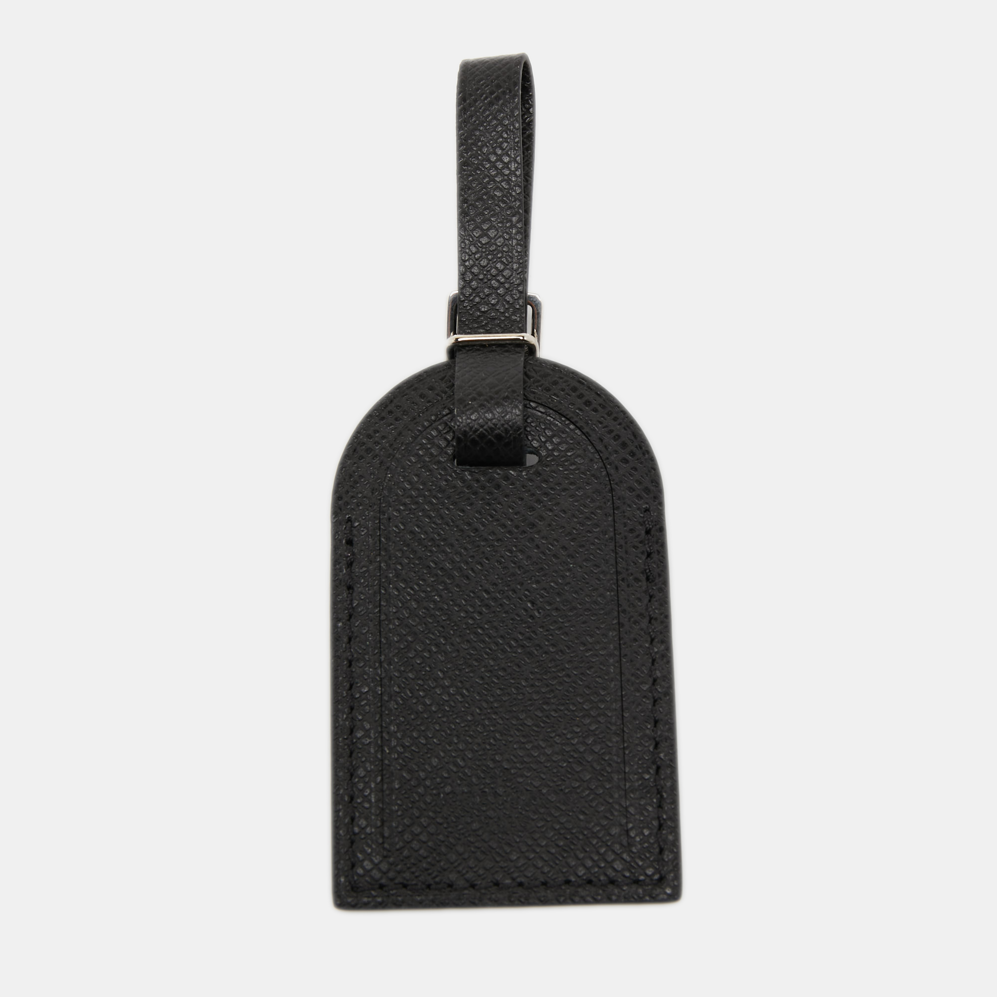 

Louis Vuitton Black Taiga Leather Luggage Name Tag