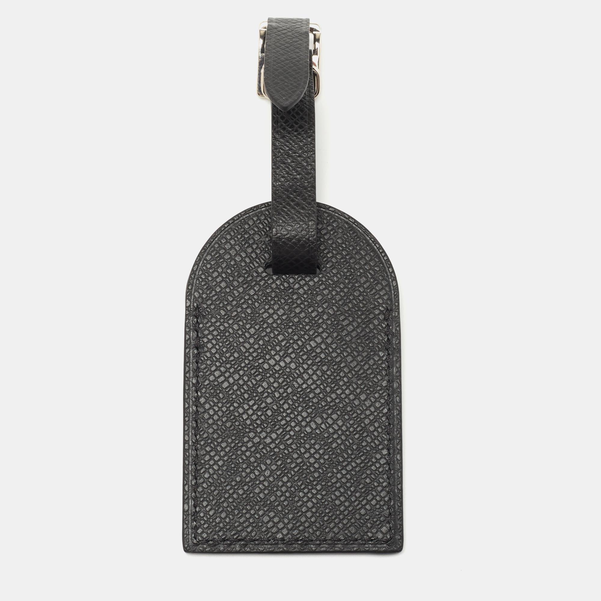 

Louis Vuitton Black Taiga Leather Luggage Name Tag