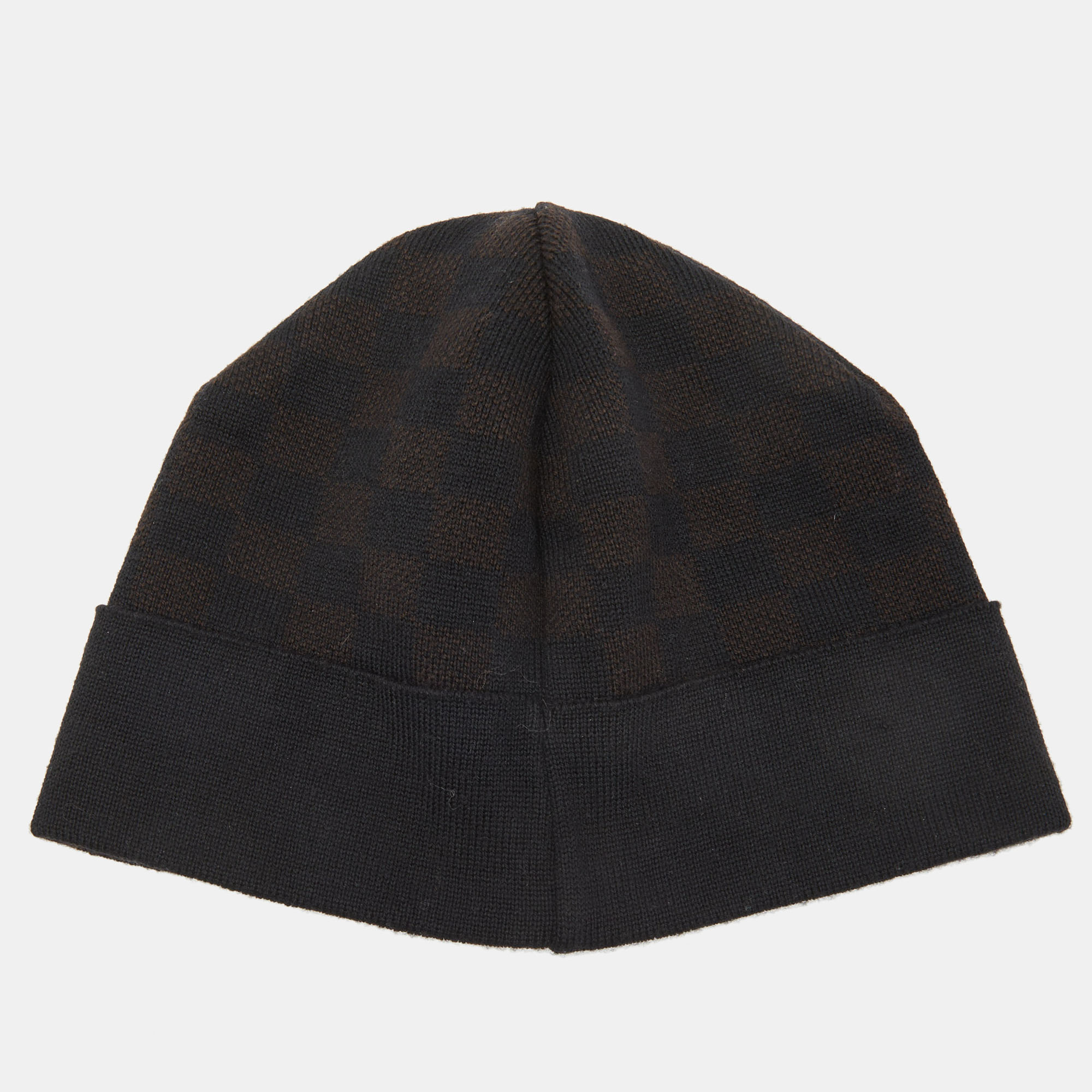 

Louis Vuitton Black/Brown Petit Damier Beanie