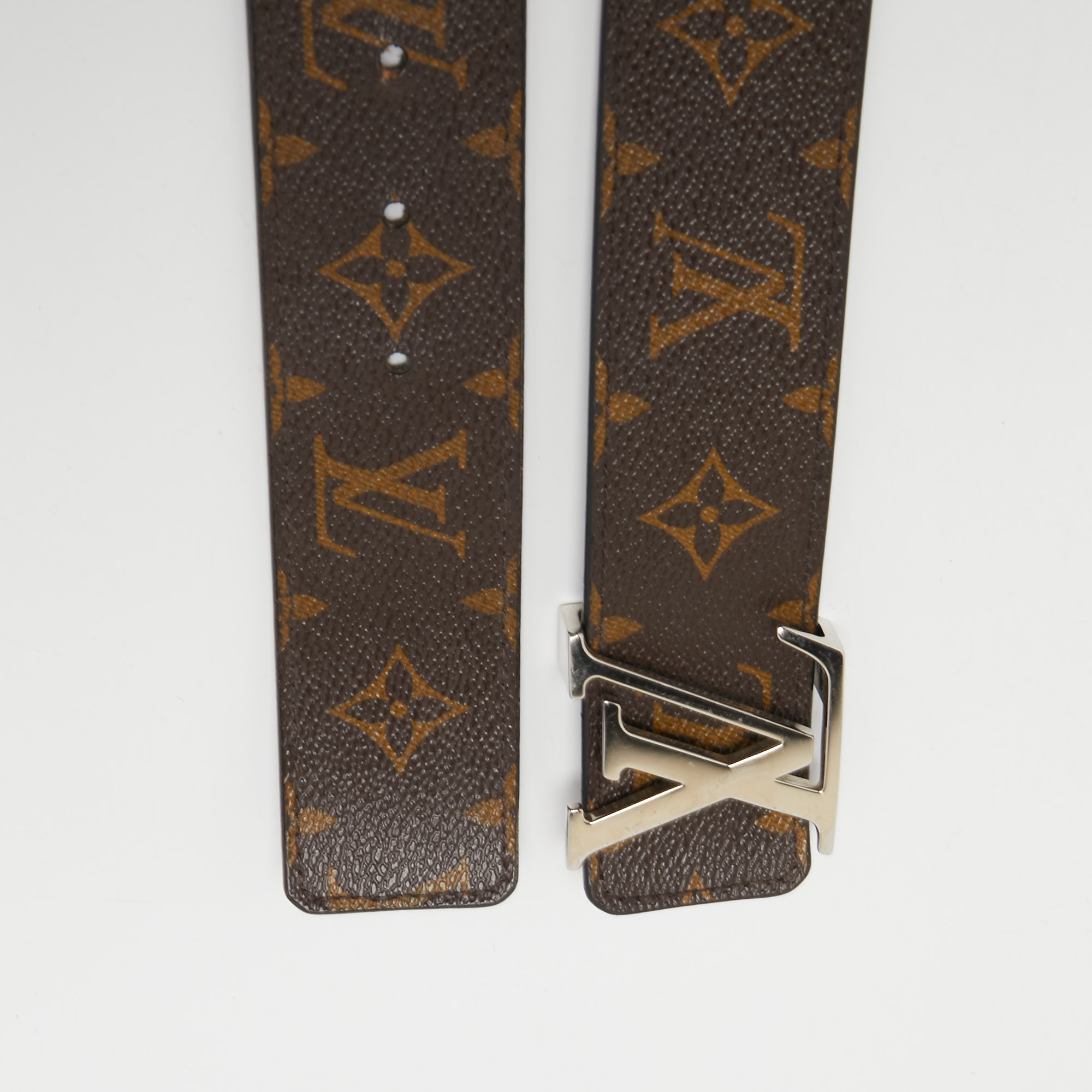 

Louis Vuitton Black Monogram Canvas LV Initiales Reversible Belt
