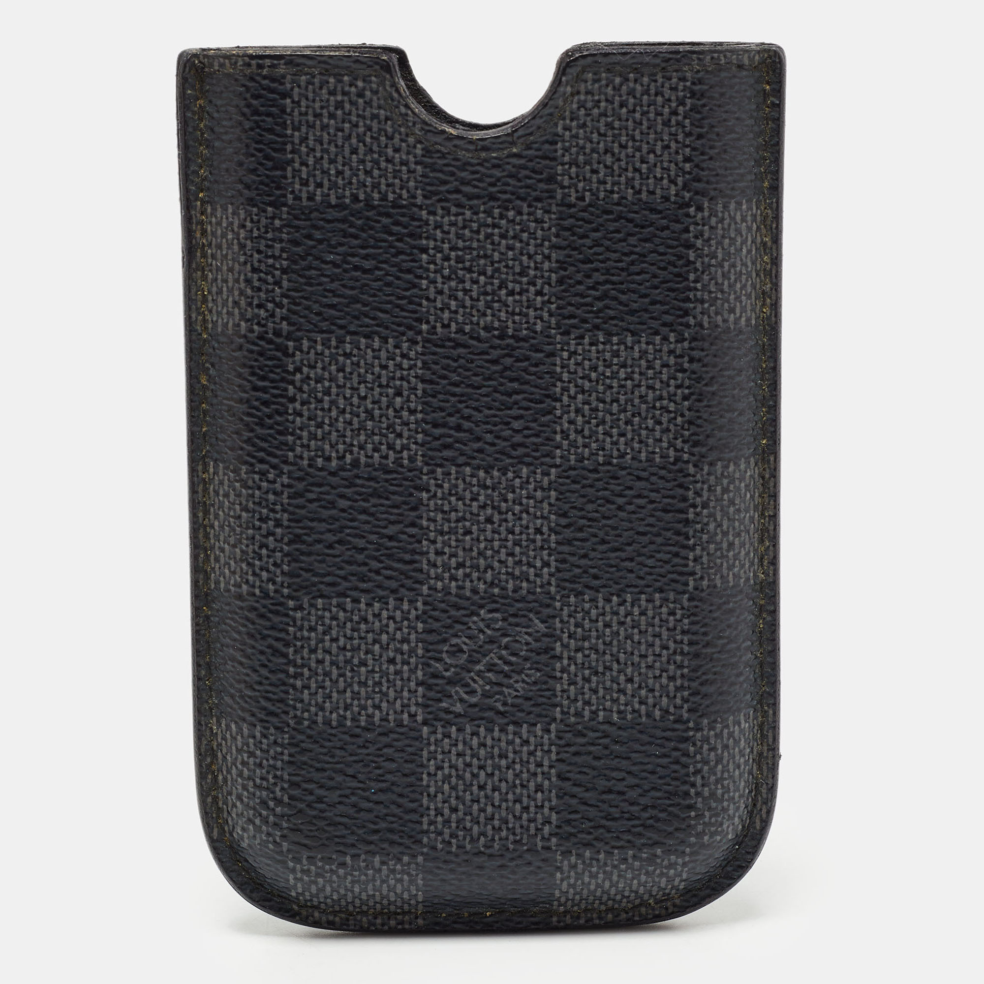 Pre-owned Louis Vuitton Damier Graphite Canvas Phone Case In Black