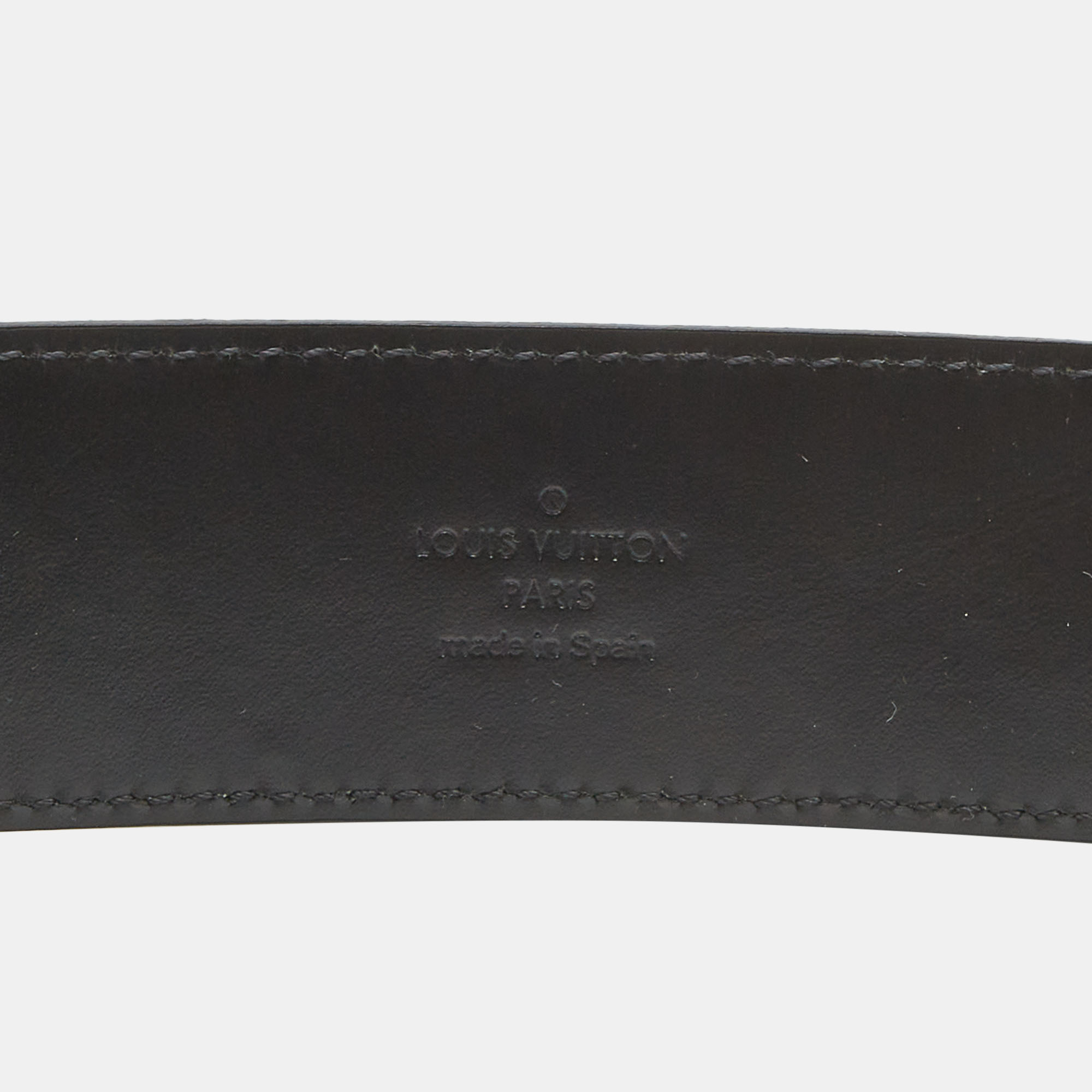 Initiales Mens Belt Damier Graphite 110cm Louisb Vuittonack Belts 