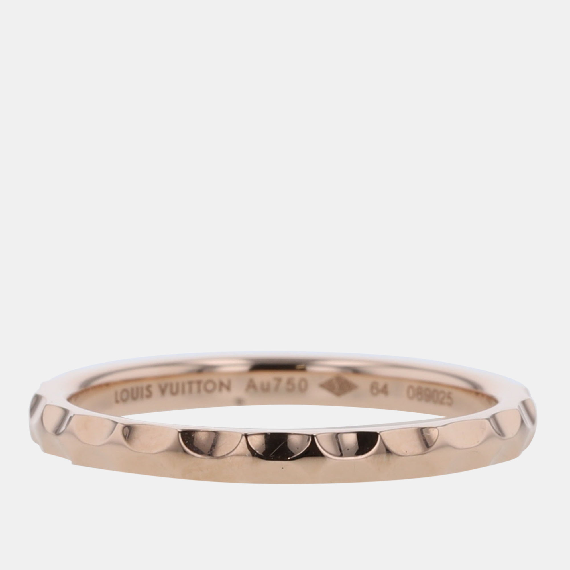 

Louis Vuitton Rose Gold Metal 18k Monogram Infini Ring EU 64