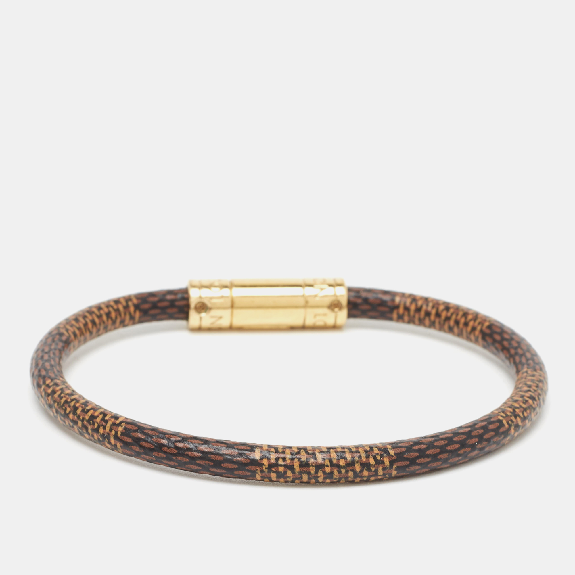 

Louis Vuitton Keep it Canvas Gold Tone Bracelet