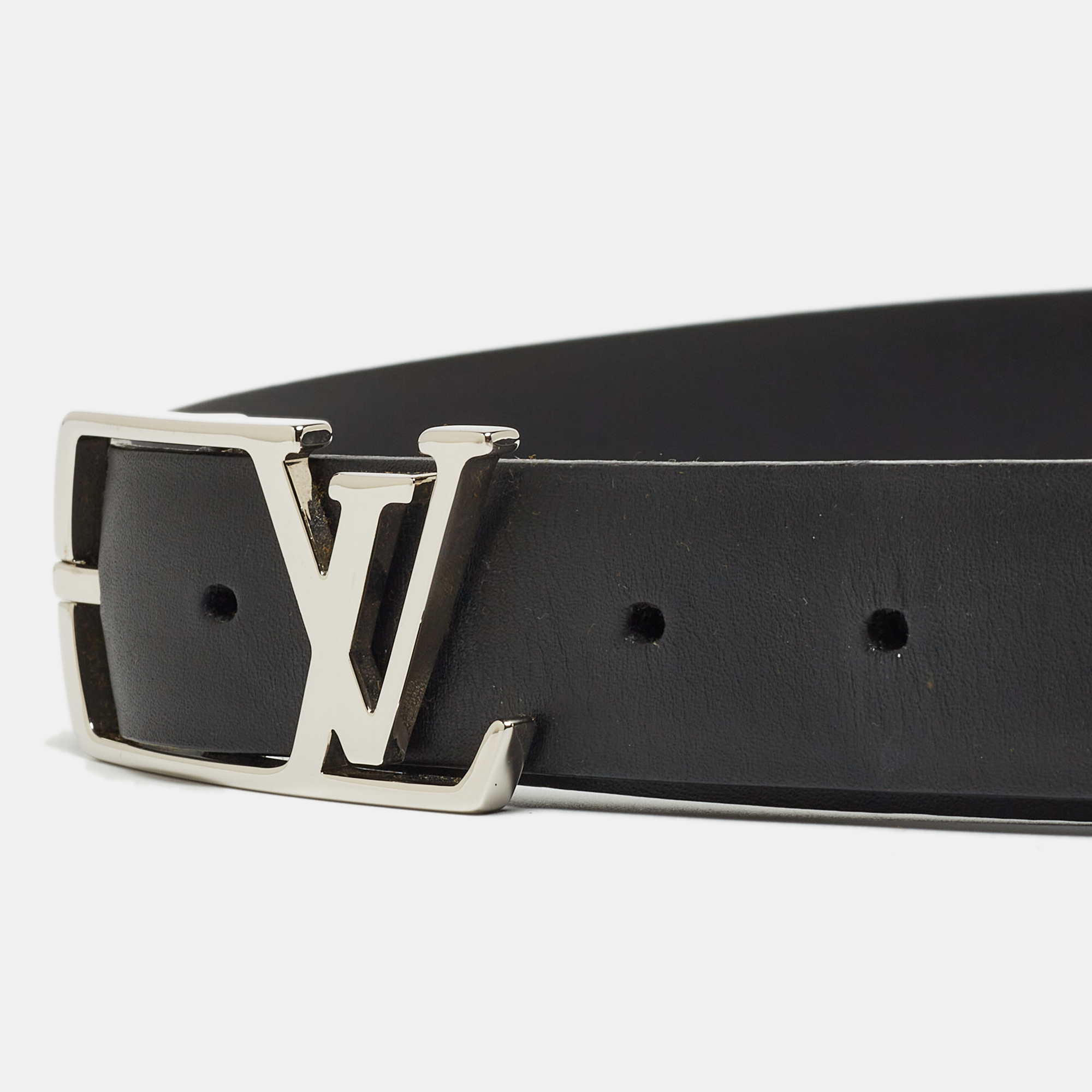 

Louis Vuitton Black Leather Neogram Belt