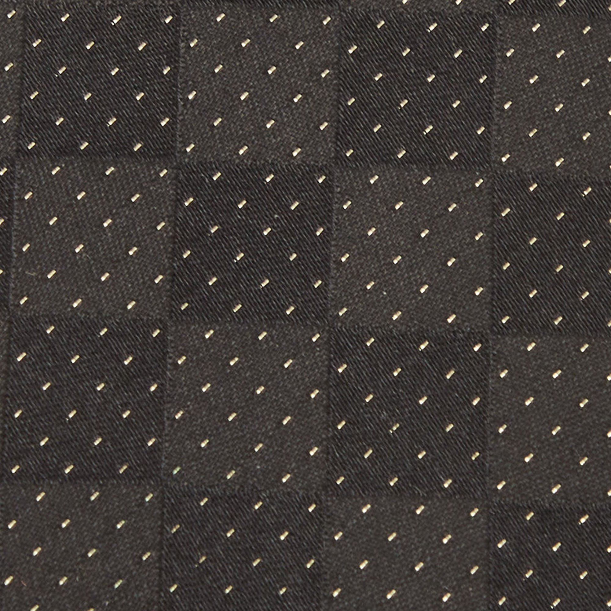 

Louis Vuitton Black Damier Gold Silk Tie