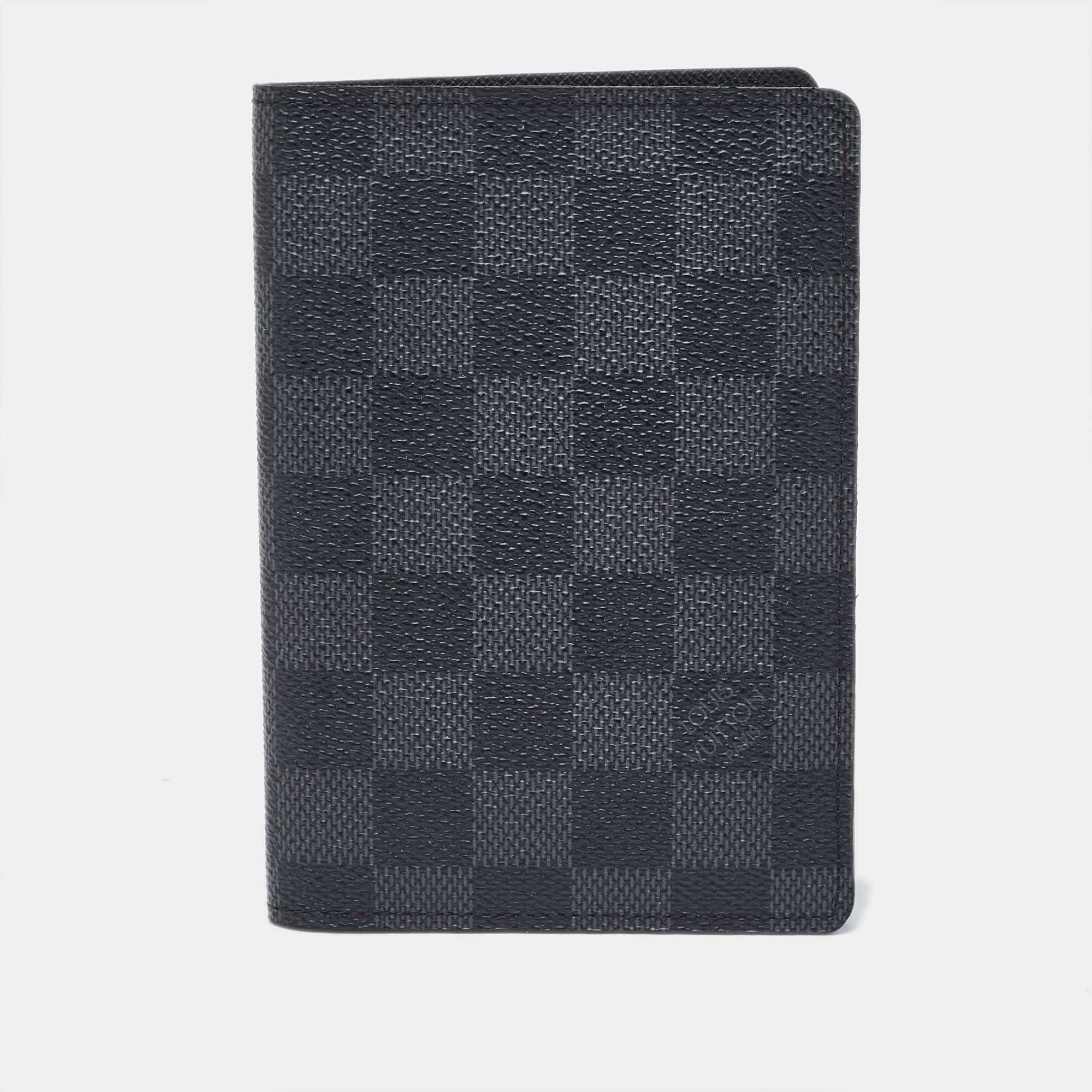 

Louis Vuitton Damier Graphite Canvas Passport Holder, Black