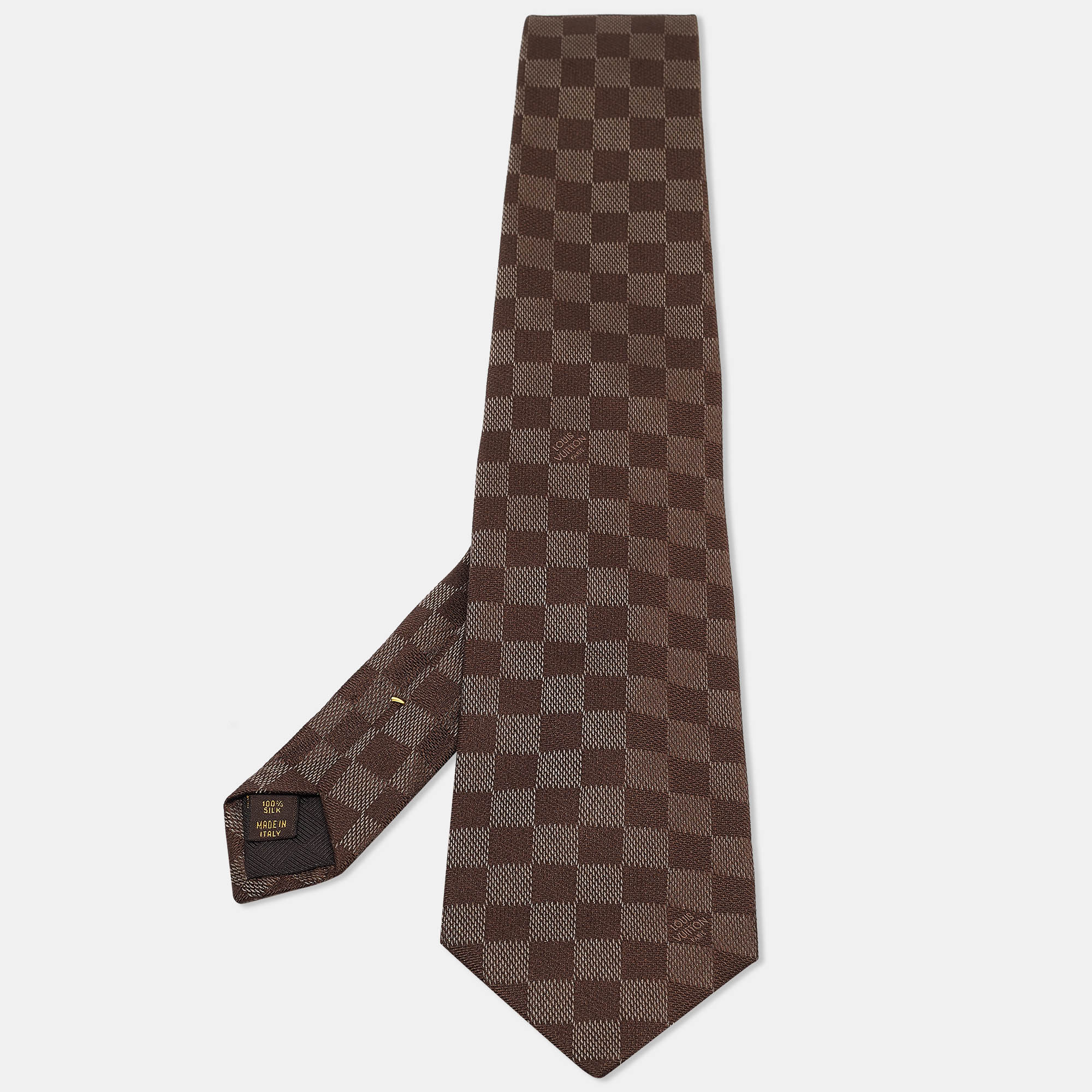 

Louis Vuitton Damier Ebene Classique Tie, Brown