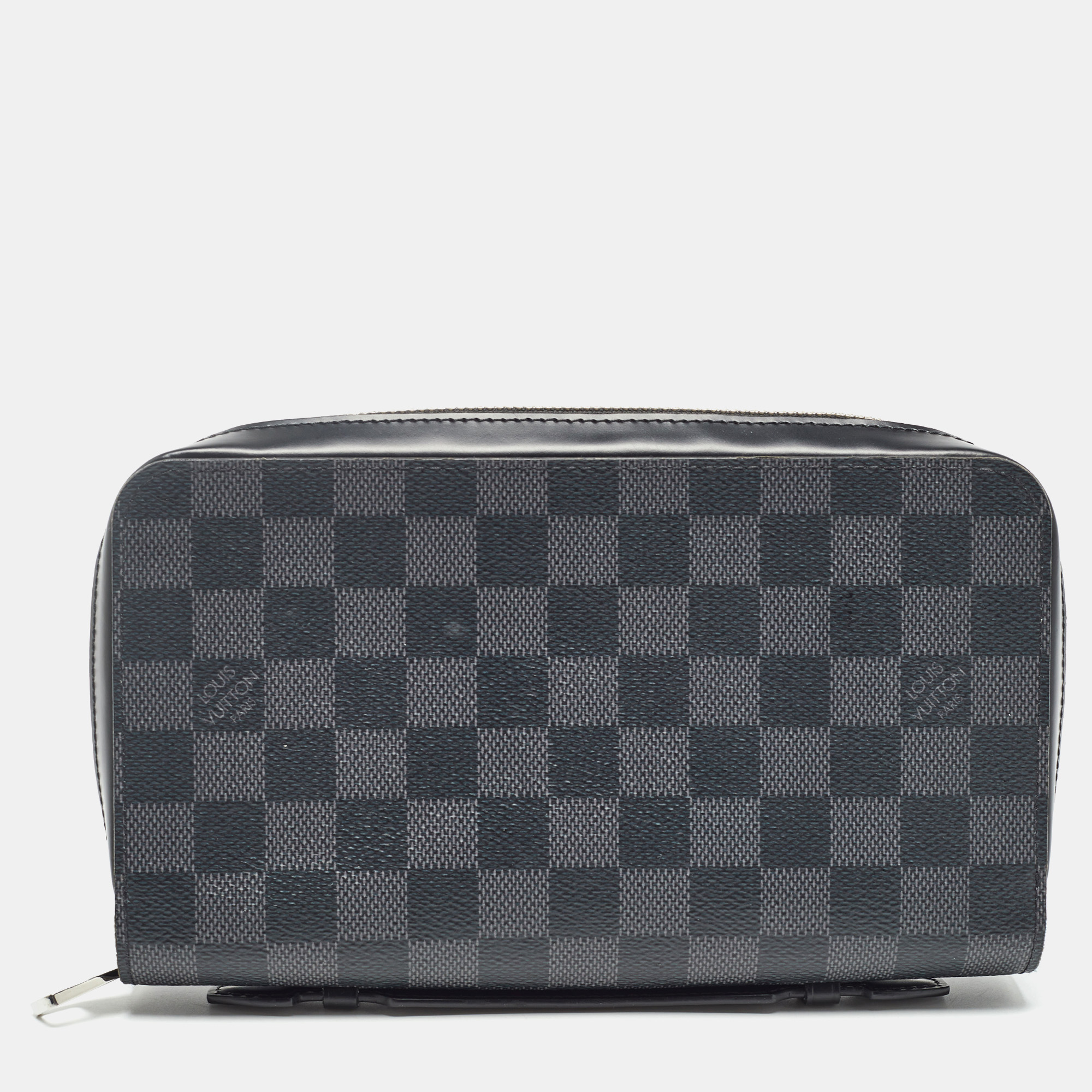 

Louis Vuitton Damier Graphite Canvas Zippy  Wallet, Black