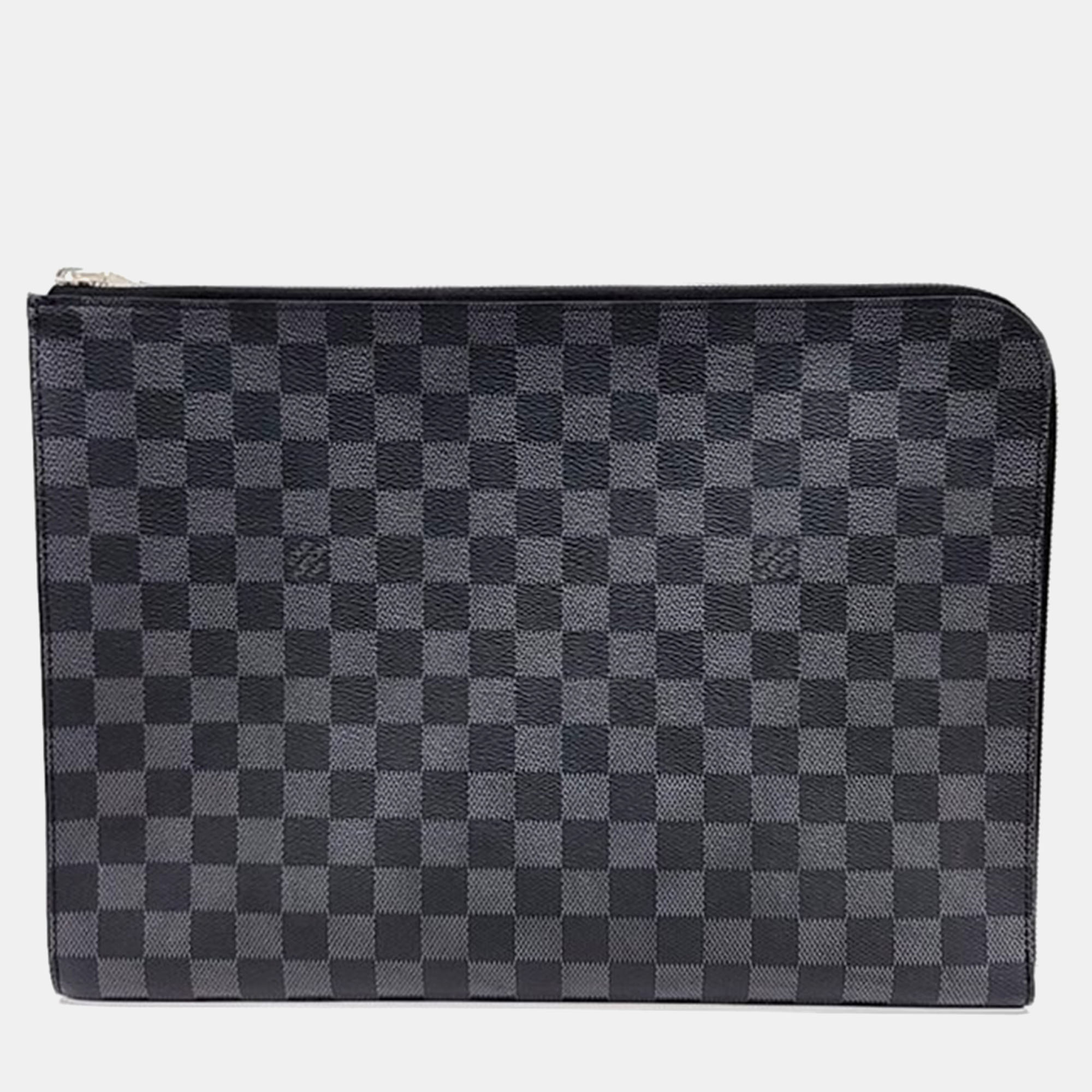 

Louis Vuitton Graphite Pochette Jour GM Bag, Black