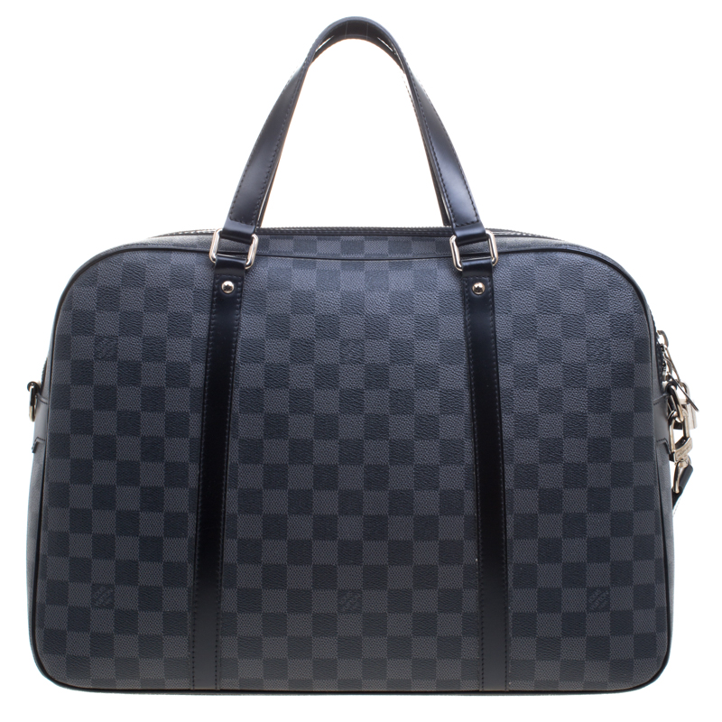 Louis Vuitton Porte-Documents Voyage Damier Graphite GM Black/Grey in  Canvas/Leather with Silver-tone - US