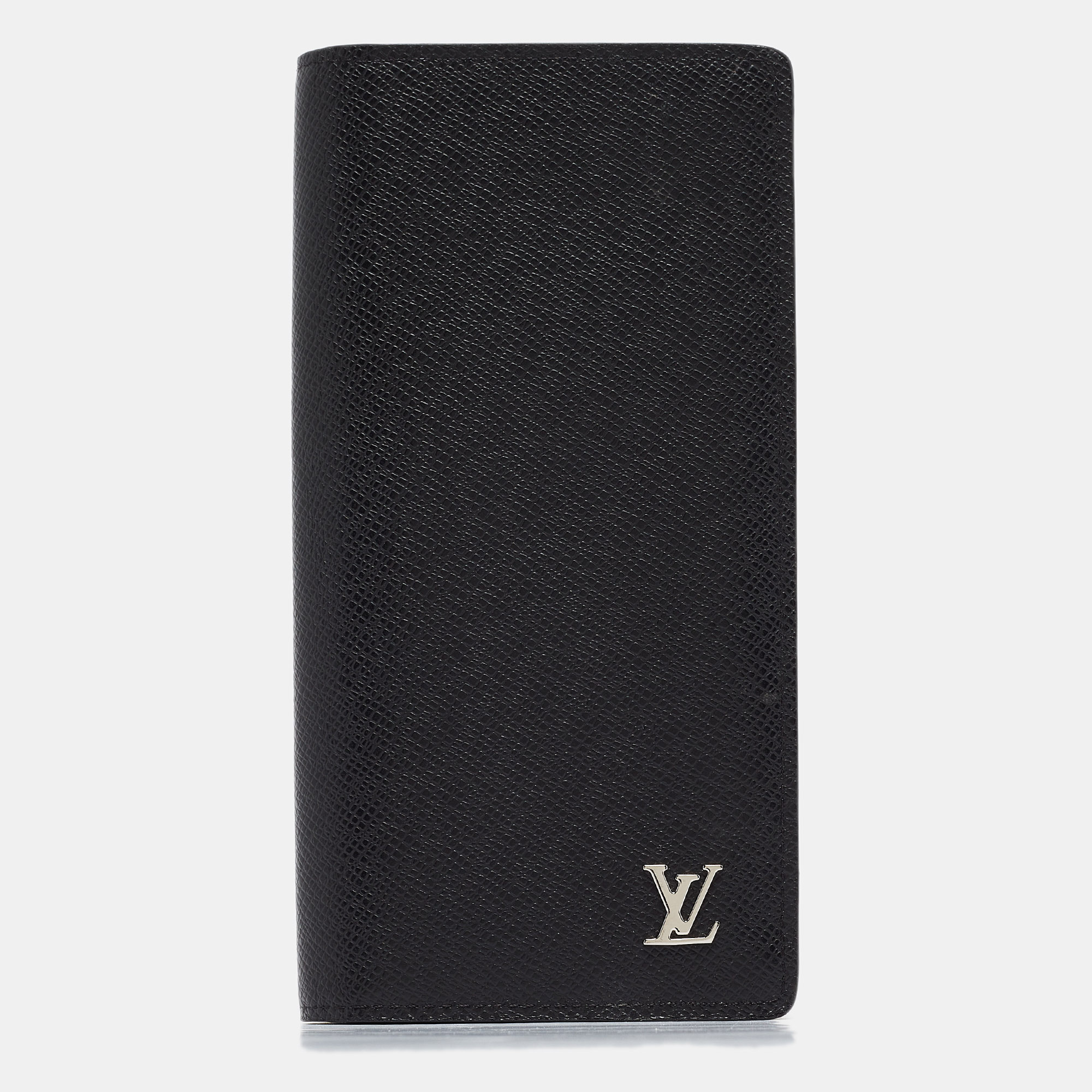 

Louis Vuitton Black Taiga Leather Brazza Wallet