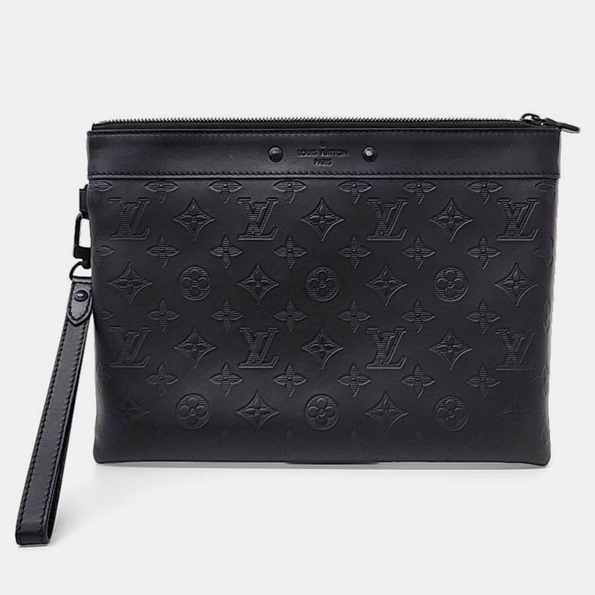 

Louis Vuitton Shadow Pochette Togo Bag, Black