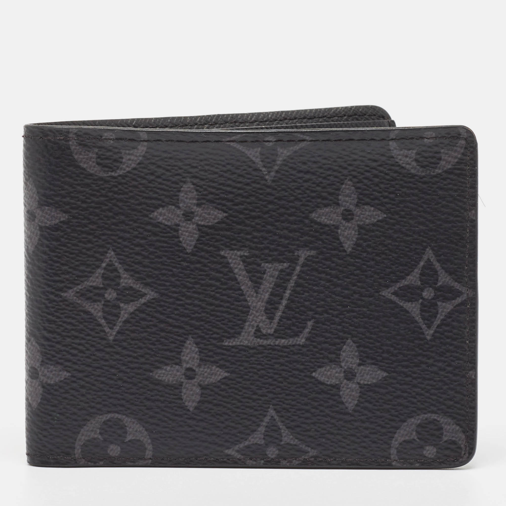 

Louis Vuitton Monogram Eclipse Slender Wallet, Black