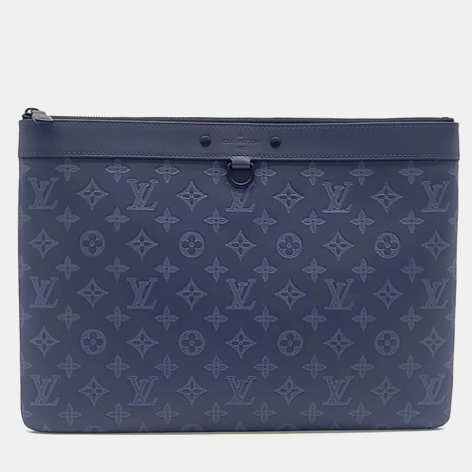 Pre-owned Louis Vuitton Discovery Pochette Clutch In Blue