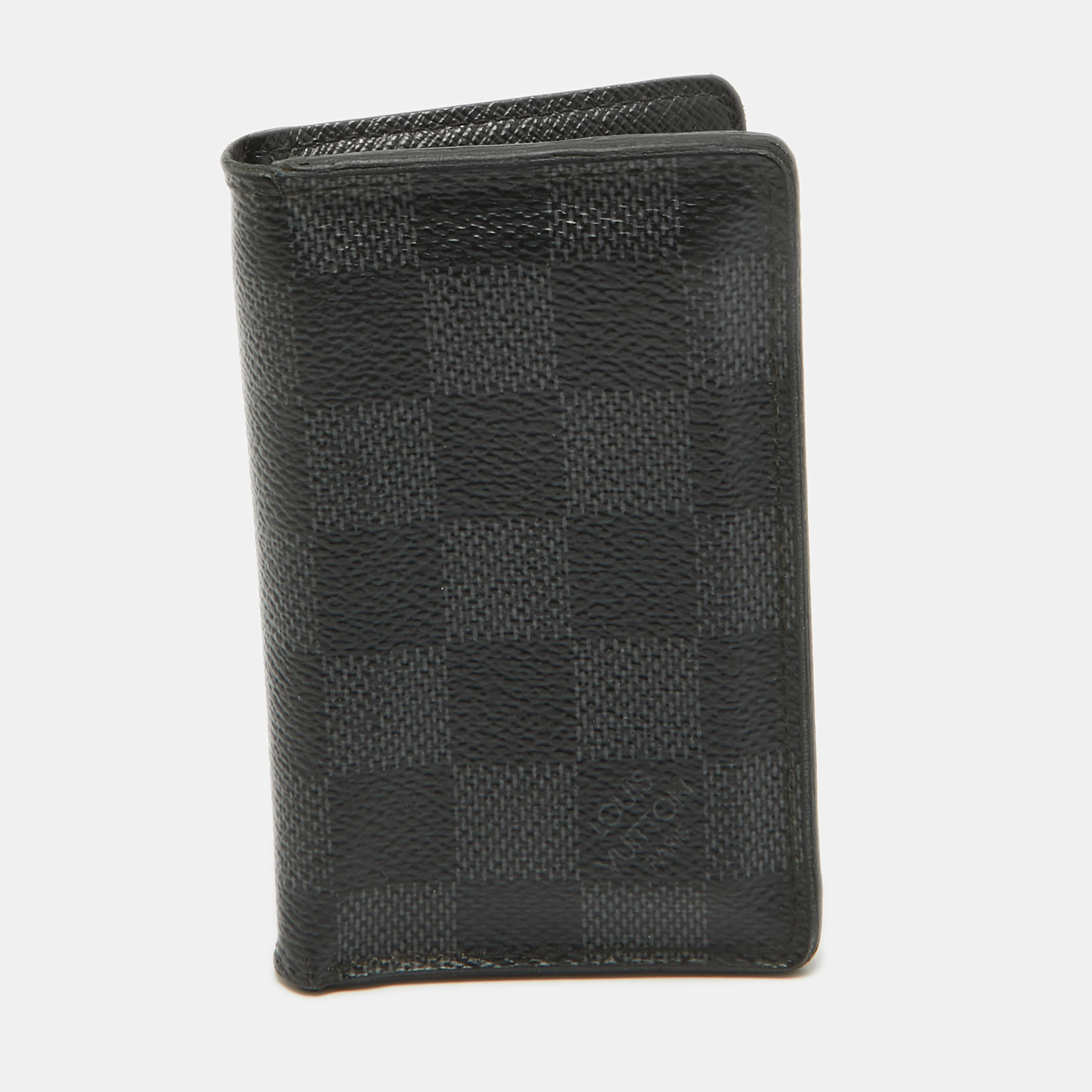 Pre-owned Louis Vuitton Damier Graphite Canvas Pocket Organizer In Black