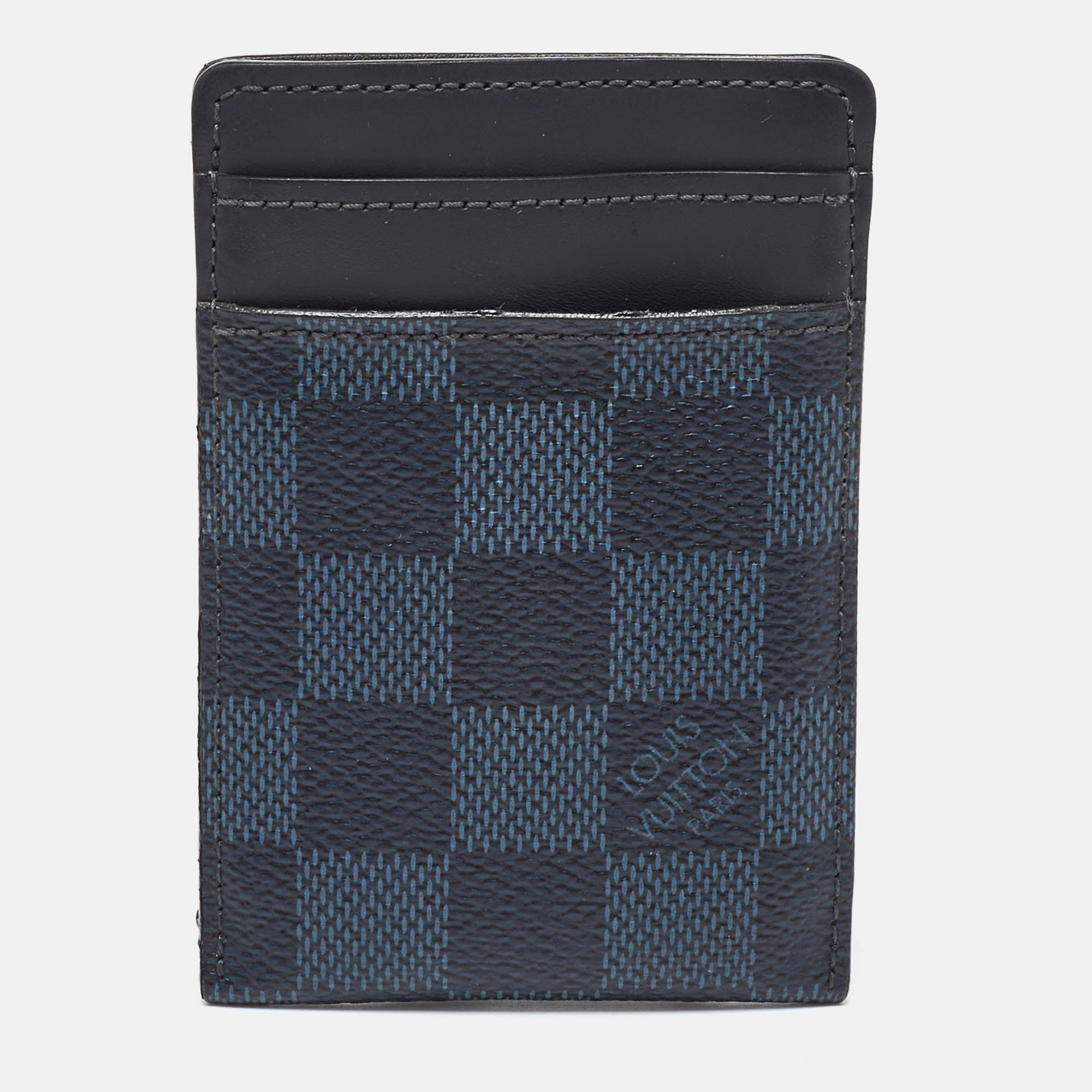 

Louis Vuitton Damier Cobalt Canvas Pince Card Holder, Blue